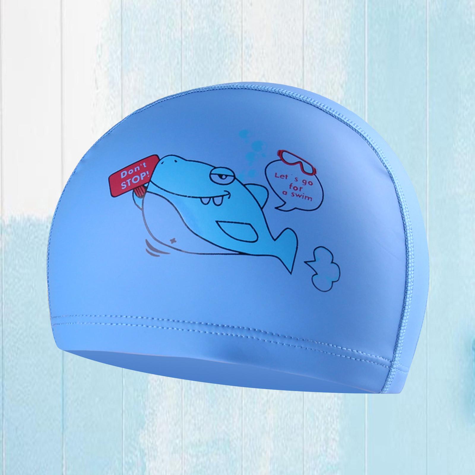 2xSwim   Kids Bathing Swimming Hat Girl Boy Animal Print   Blue Shark