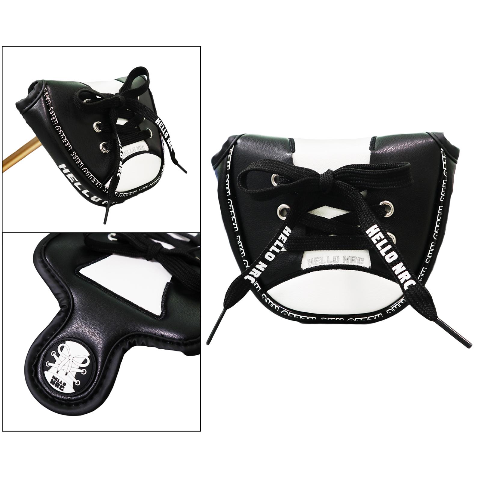 Mallet Putter Headcovers - Funky Head Cover - Golf Mallet Putter Cover Black