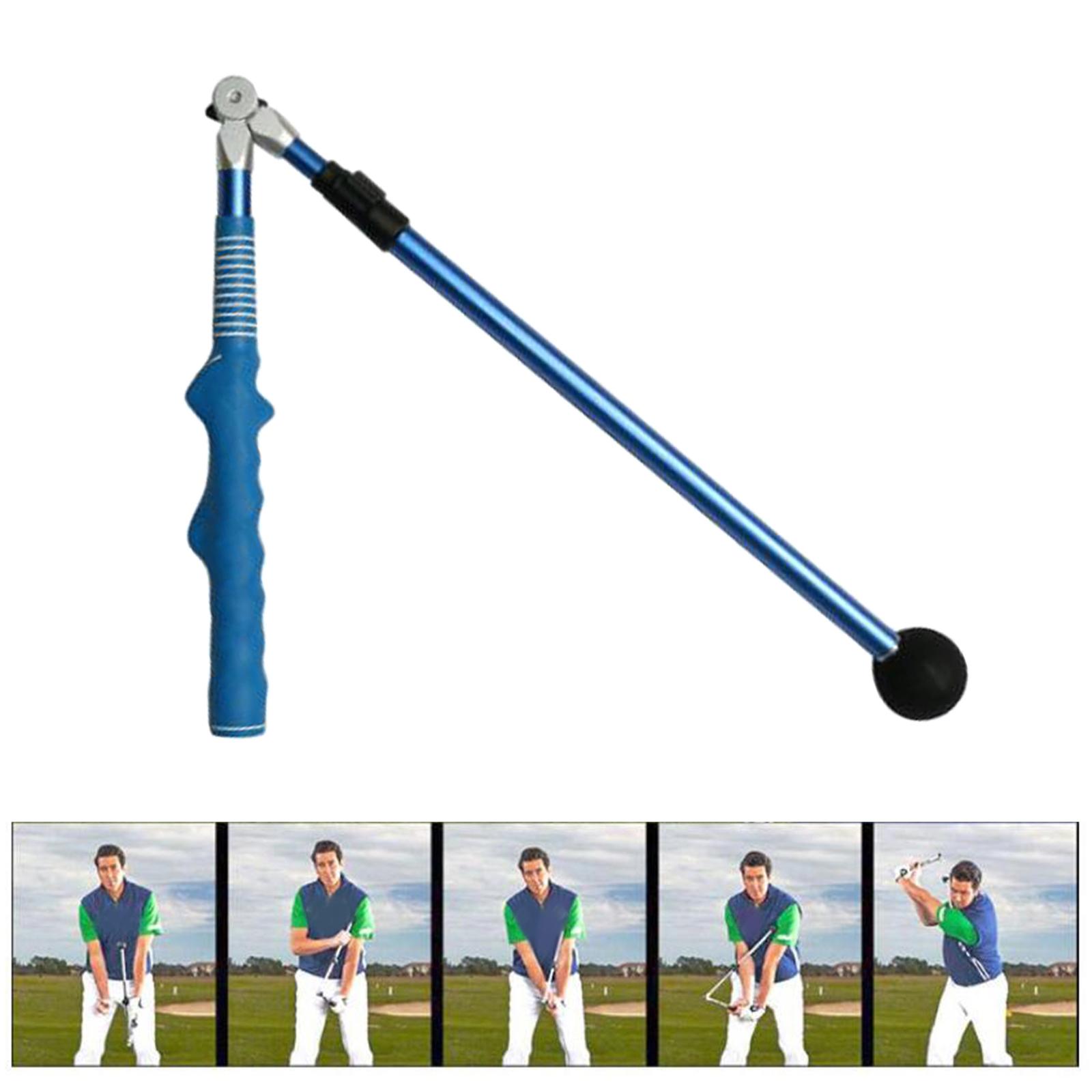 Golf Swing Trainer Gesture Turn Training Aids Position Tool Blue