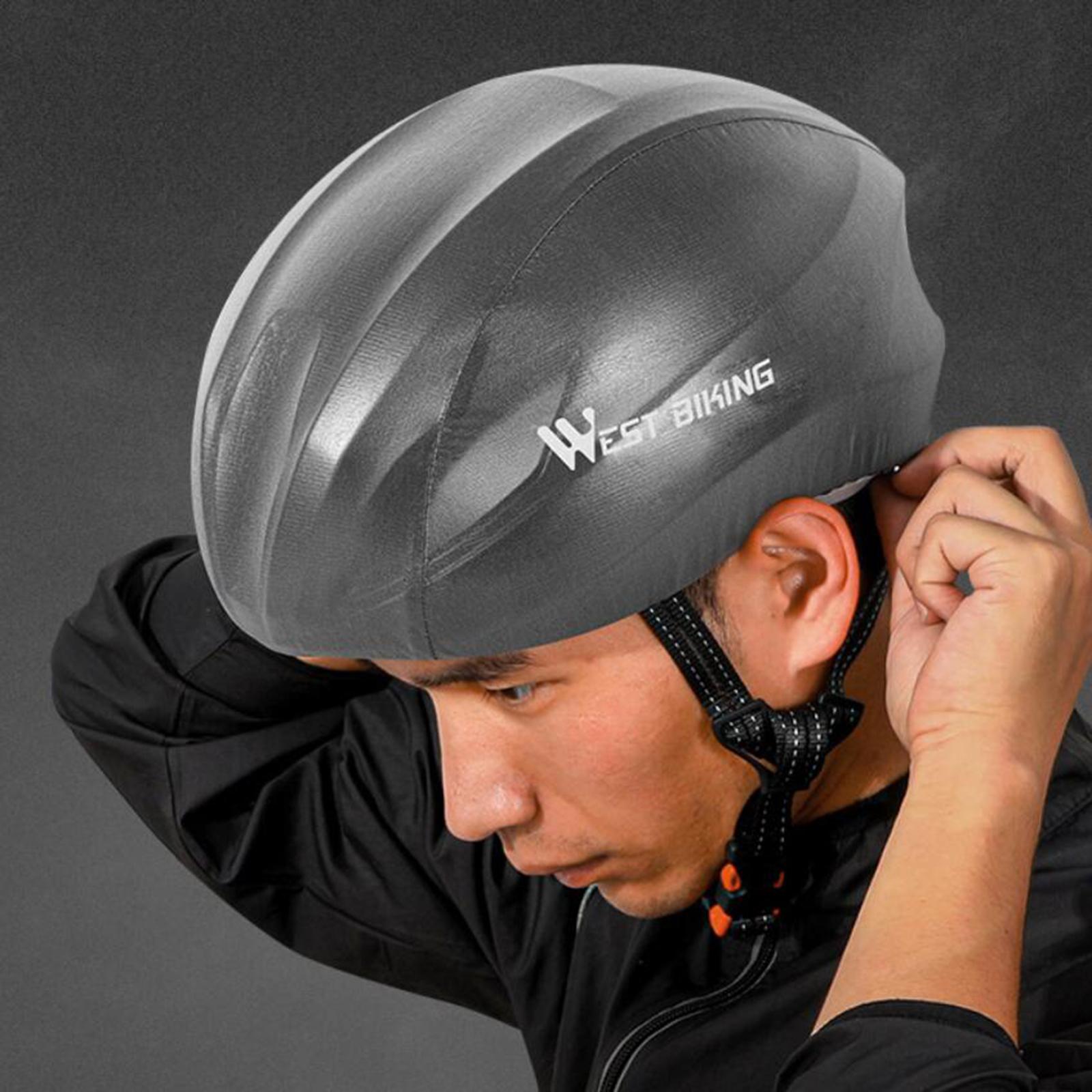 Bike Helmet Cover Bicycle Helmet Rain Cover Protector Cover Black Gray
