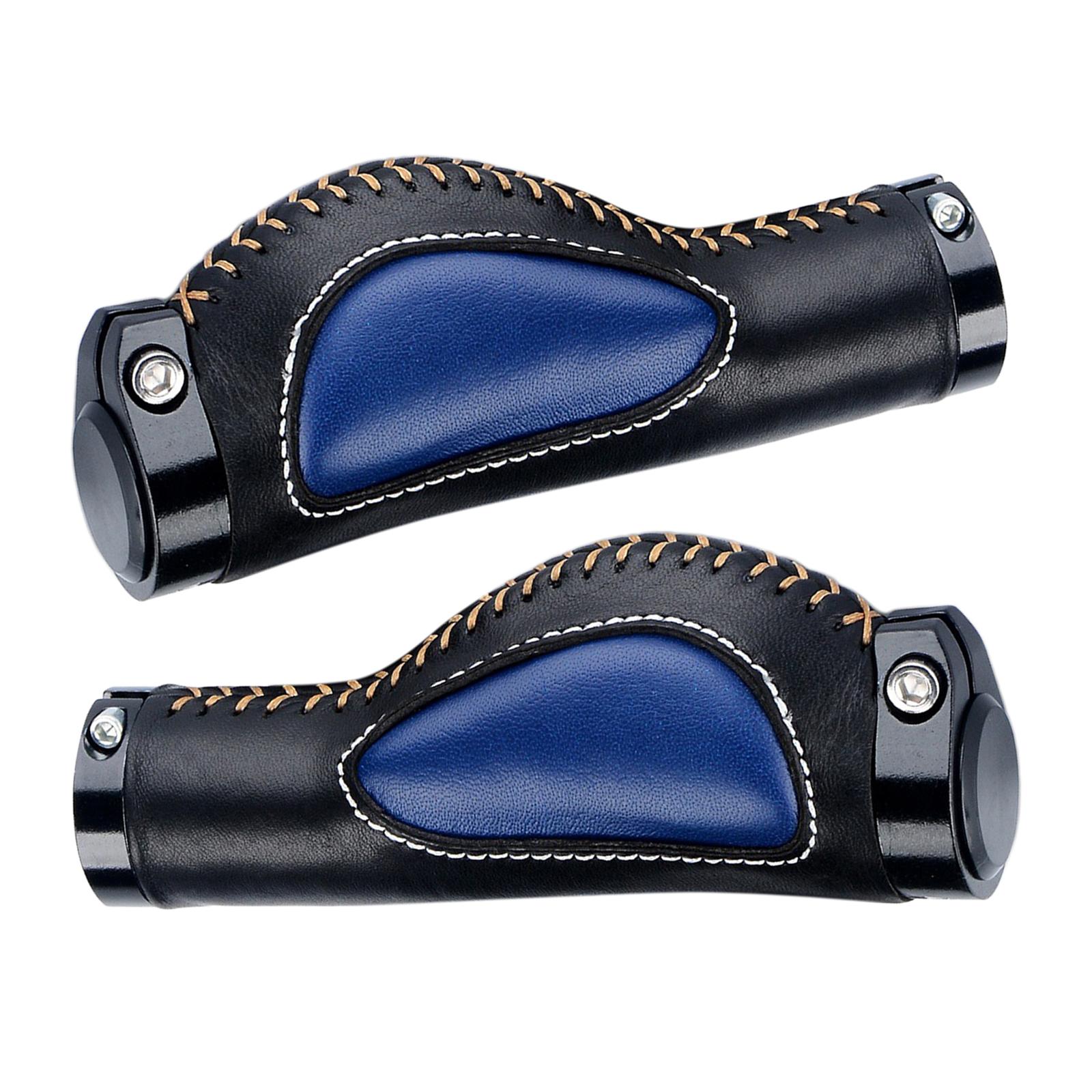 1 Pair Bike Handlebar Grips Ergonomic Non-slip MTB Road Bicycle Blue