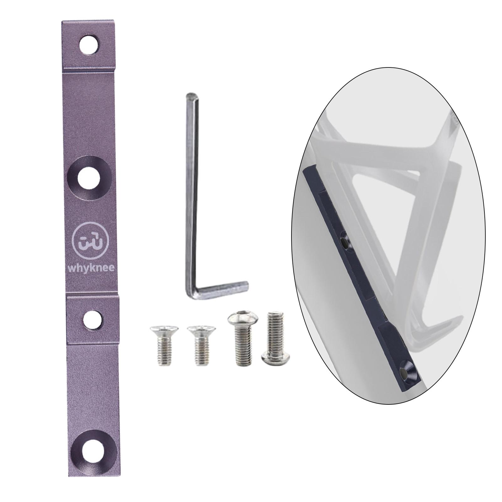 Bicycle Bottle Cage Adapter Aluminium Alloy Folding Kids Bike 2 Holes Silver