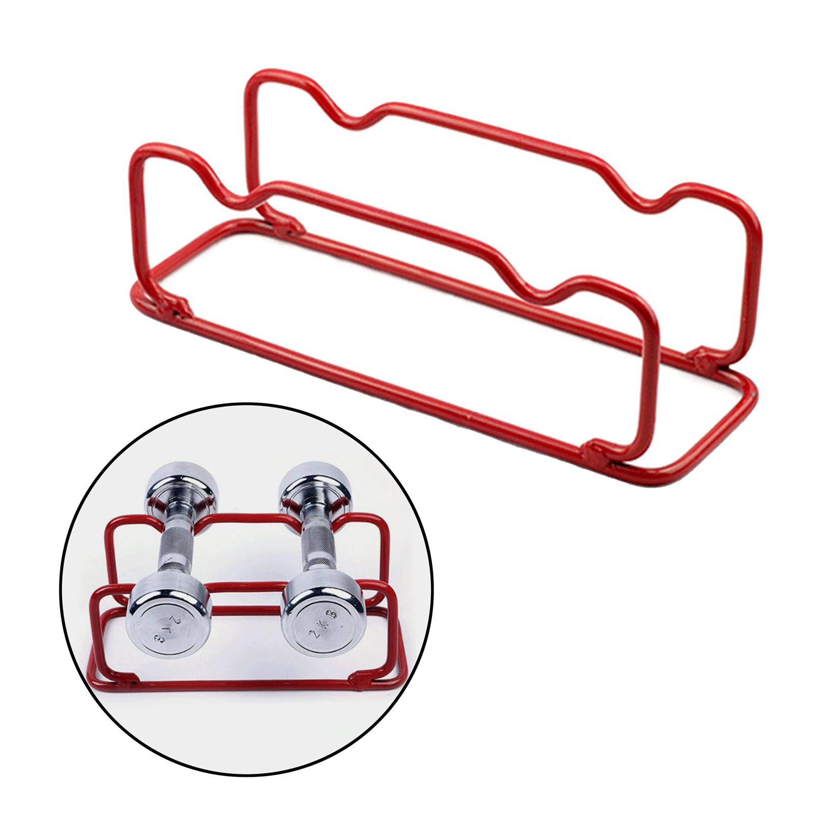 Dumbbell Rack Barbell Storage Stand Equipment Weight Lifting S Red