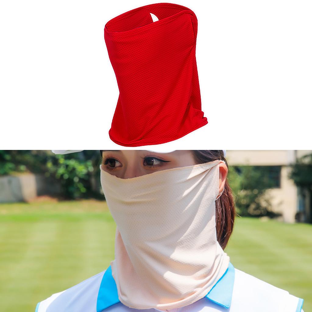 Golf Face Mask Neck Gaiter Balaclava Scarf Bandana Cycling Face Cover Red