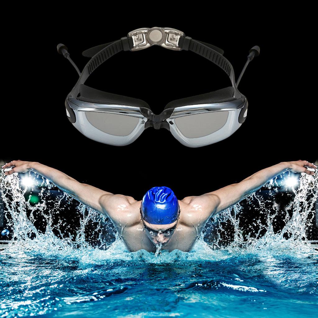 Swimming Goggles with Earplug Polarized Comfortable for Snorkeling  black