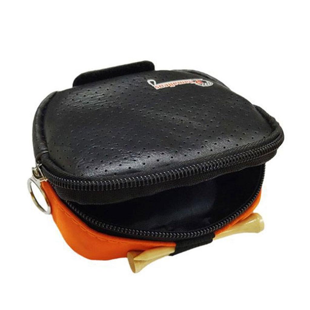 Mini Golf Ball Carry Bag Golf Accessories for 3 Golf Ball 2 Tees White