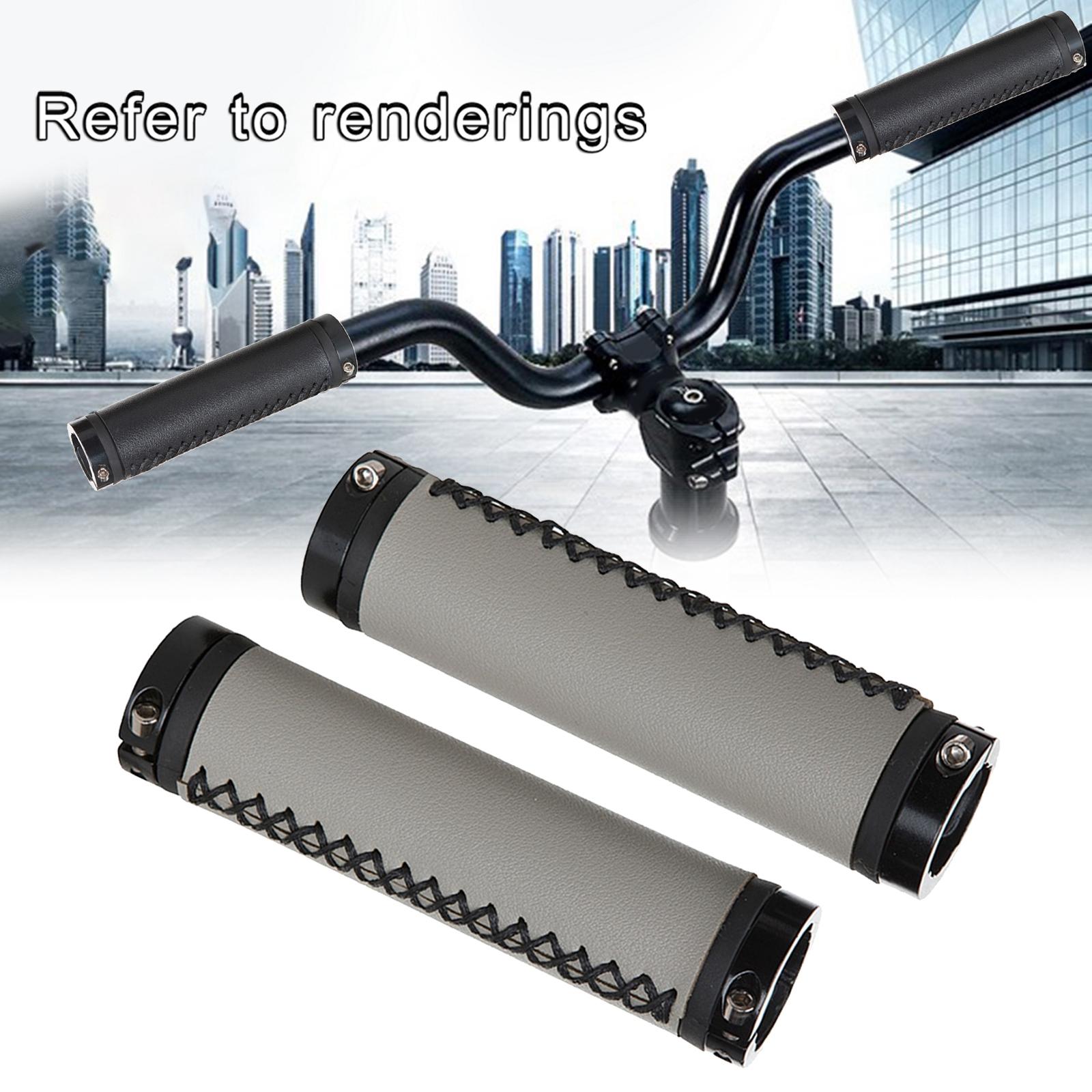 1 Pair Soft Bike Handlebar Grips Scooter Bicycle Parts 22.2mm  Silver