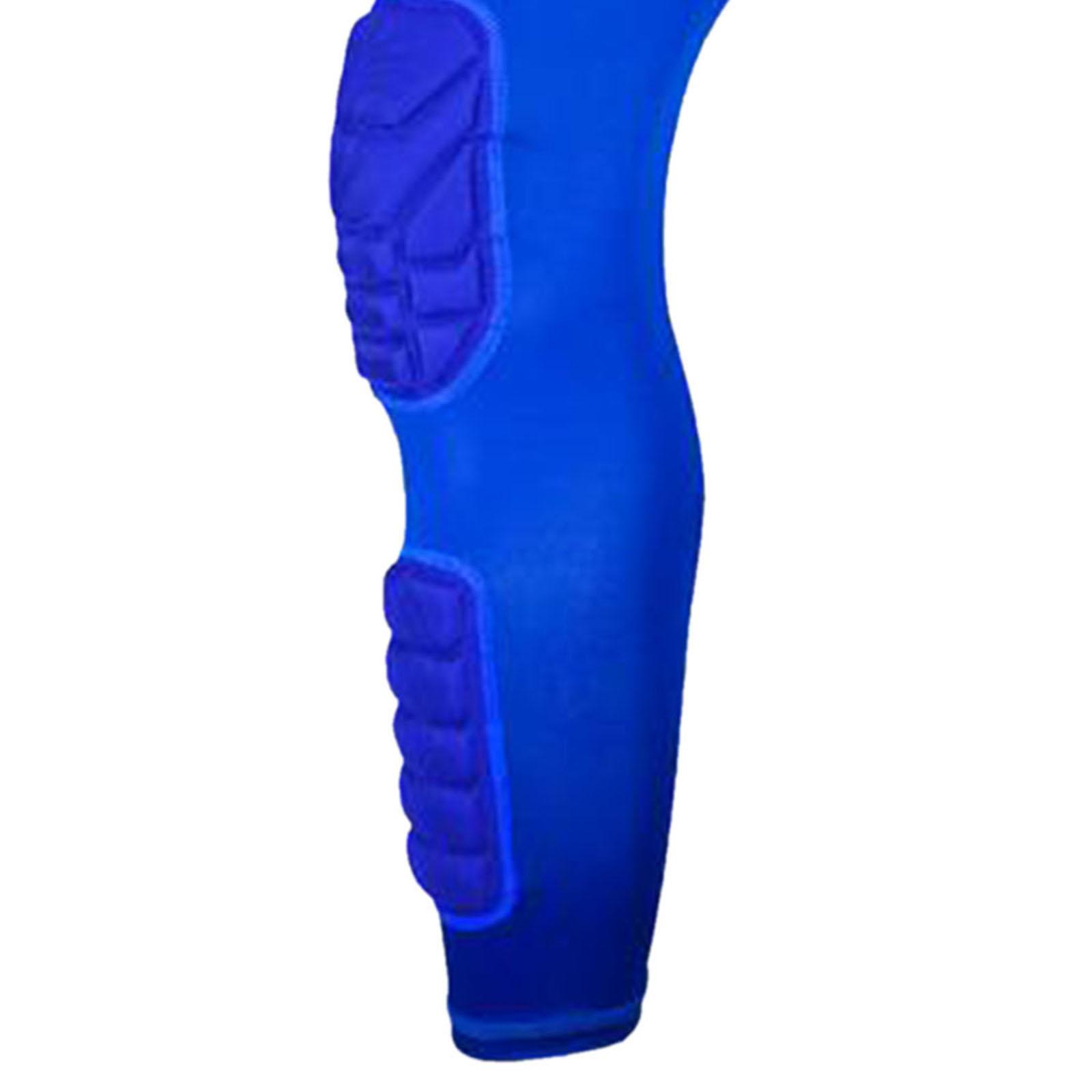 2xProtective Knee Calf Pads Compression Leg Sleeve Basketball Cycling blue L