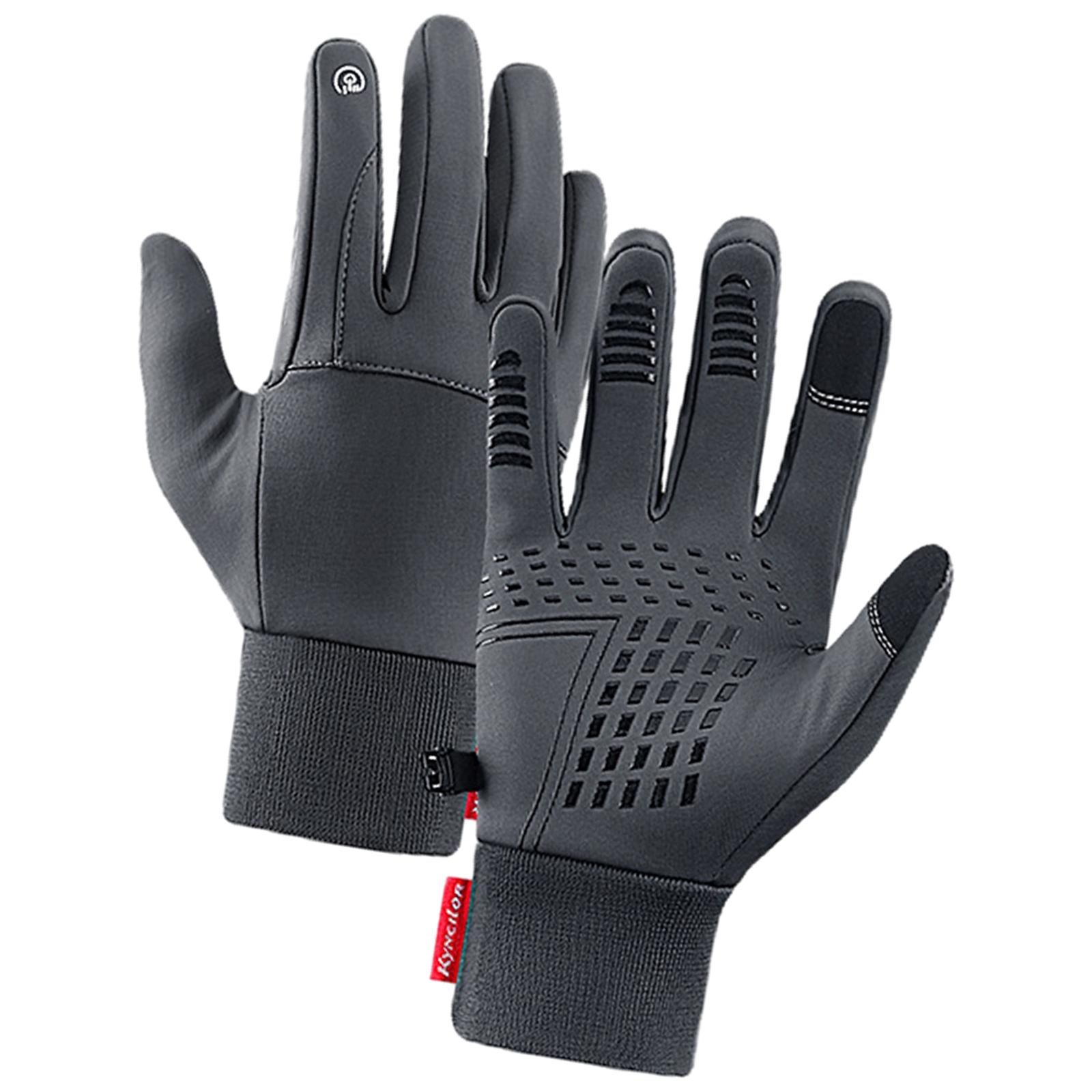 Touchscreen Mittens Cycling Glove Full Finger Warm Gloves for Women XL Black