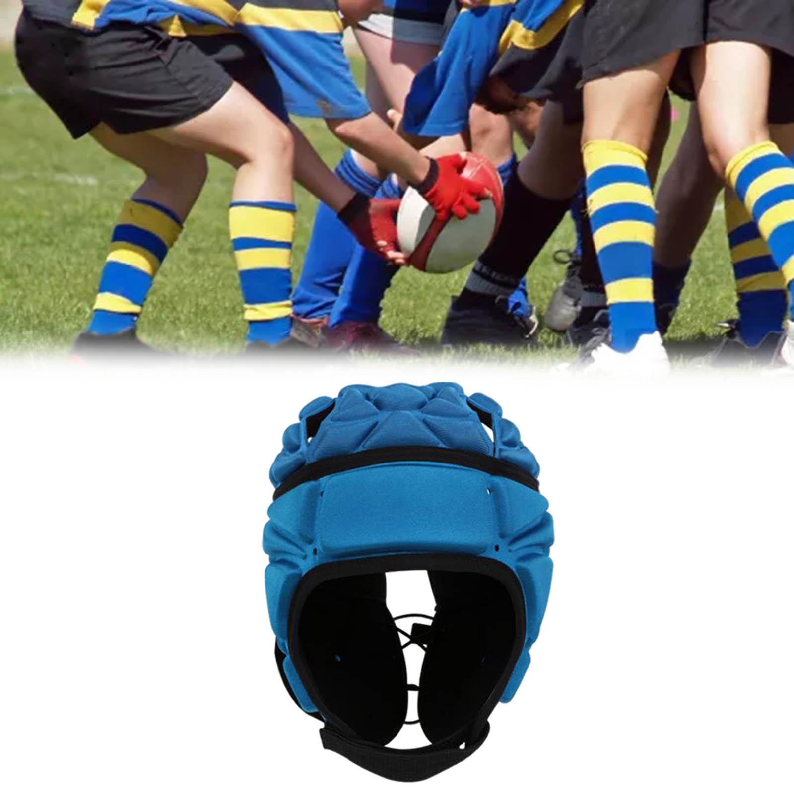 Rugby Headguard Protector Guard Wrestling Helmet Head Gear Protective Blue