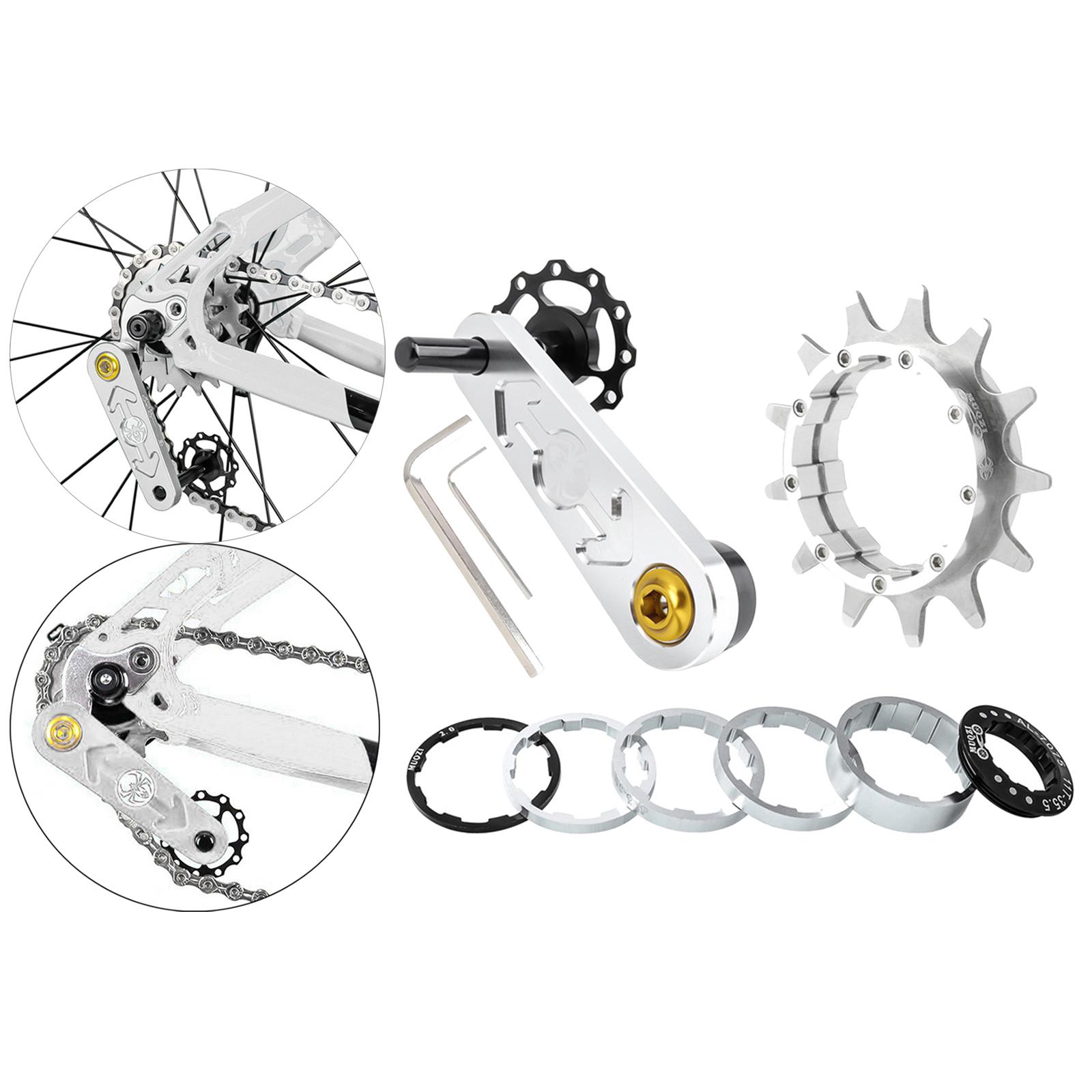 Bike Single Speed Cassette Cog MTB Bicycle Chain Tensioner Silver 13T