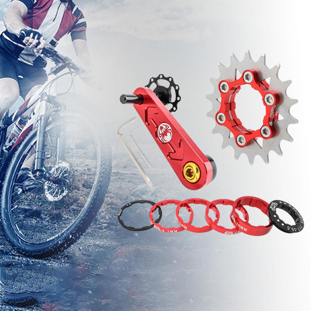 Bike Chain Tensioner Adjuster Fastener with Wrenches Road Bike  21T red