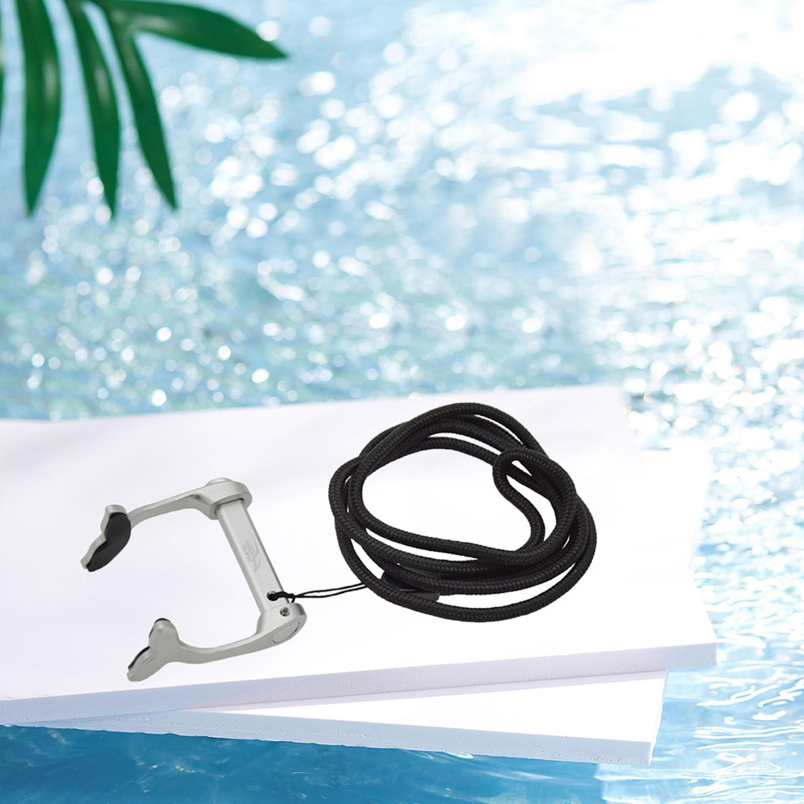 Swimming Nose Clip Adjustable for Sports Equipment Freediving  silver