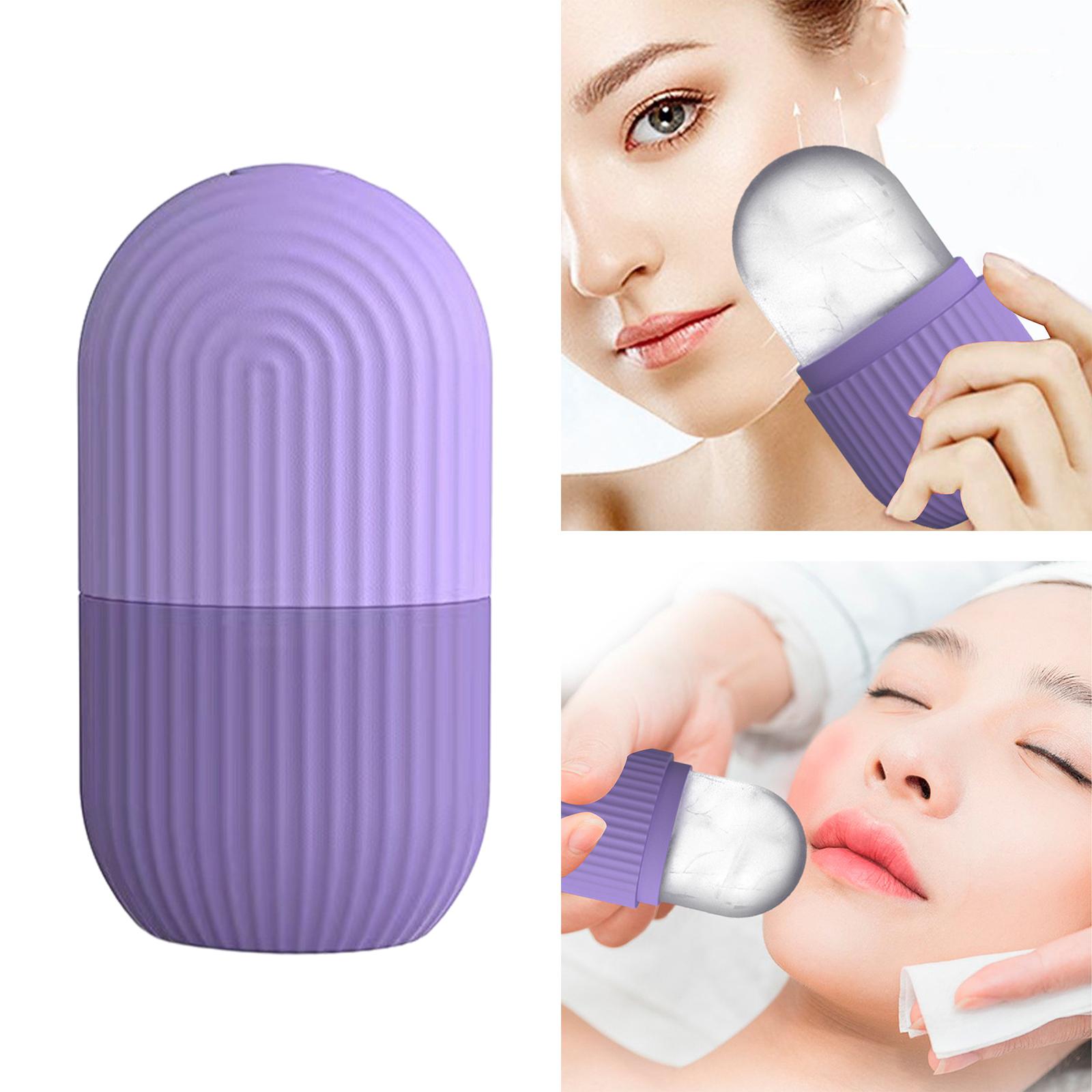 Face Ice Roller Facial Massager Skin Care for Reduce Wrinkles Purple