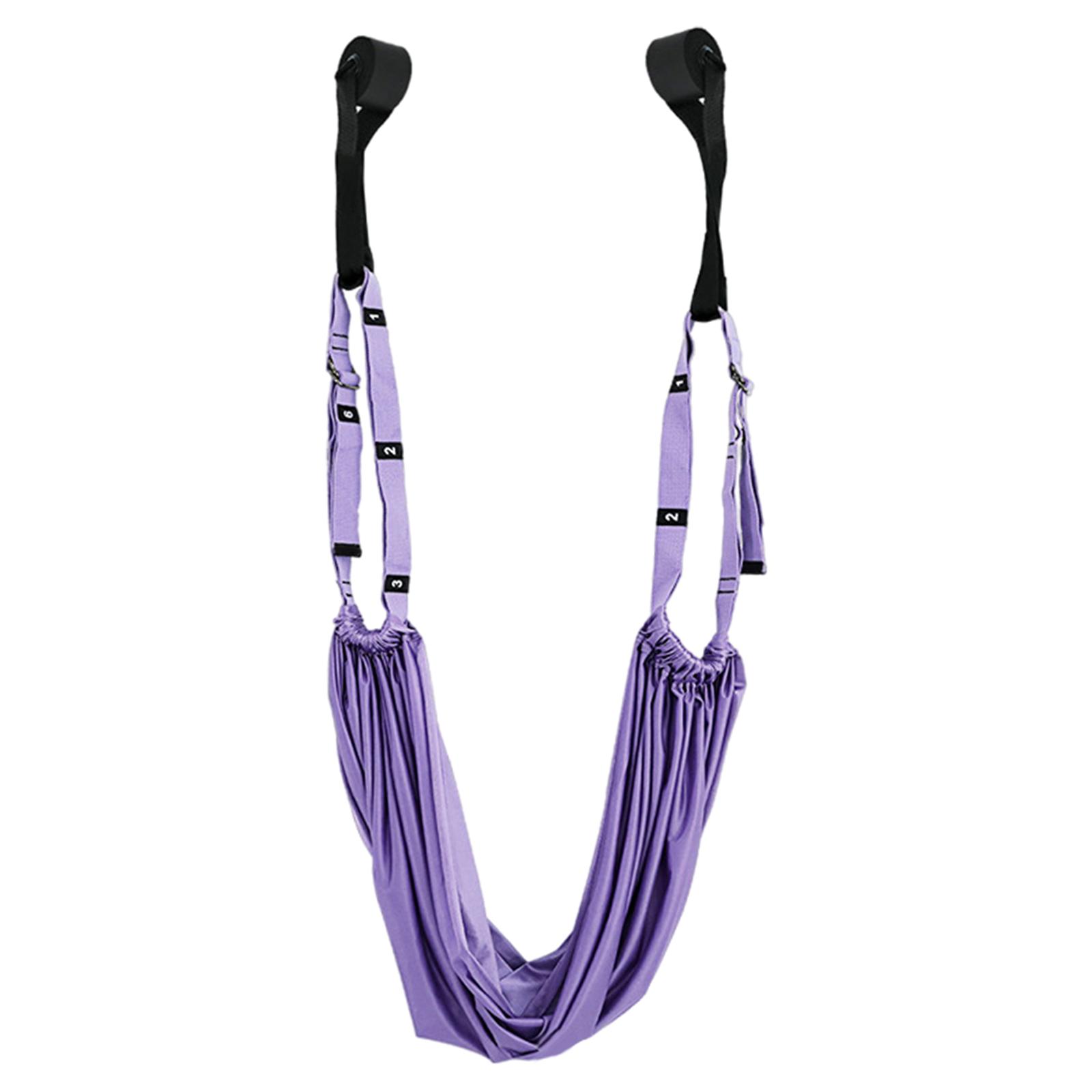 Aerial Yoga Swing Yoga Hammock Sling Exercise Fitness Gym Inversion Tool Purple 