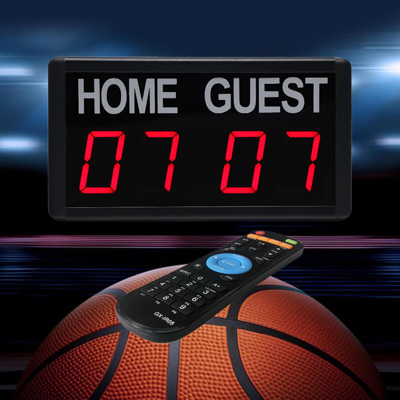 Mini Electronic Scoreboard Wall Mount Indoor Games Basketball Football 1.8inch