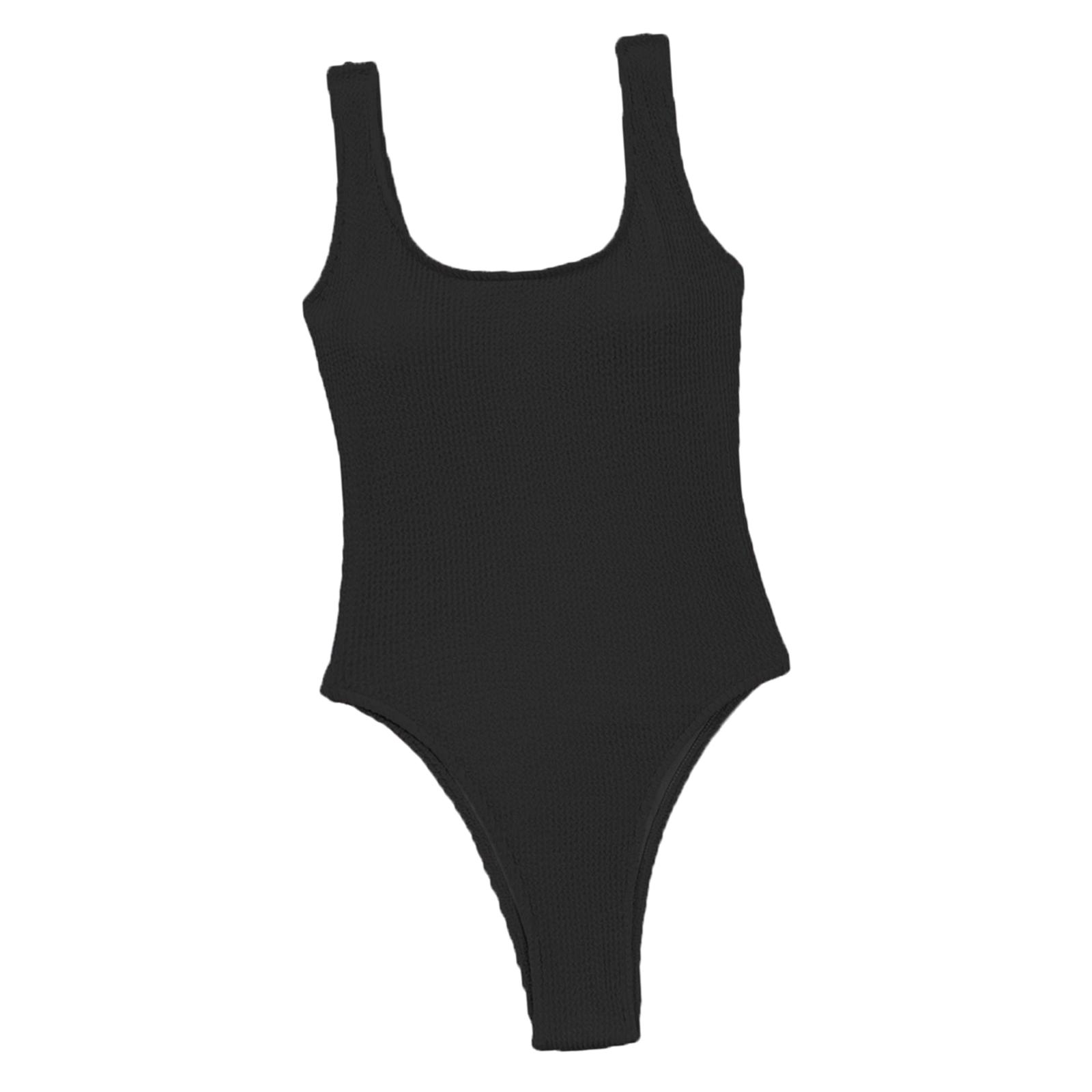 Swimsuit with Chest Pads Beachwear Thong Bathing suits Women S Black