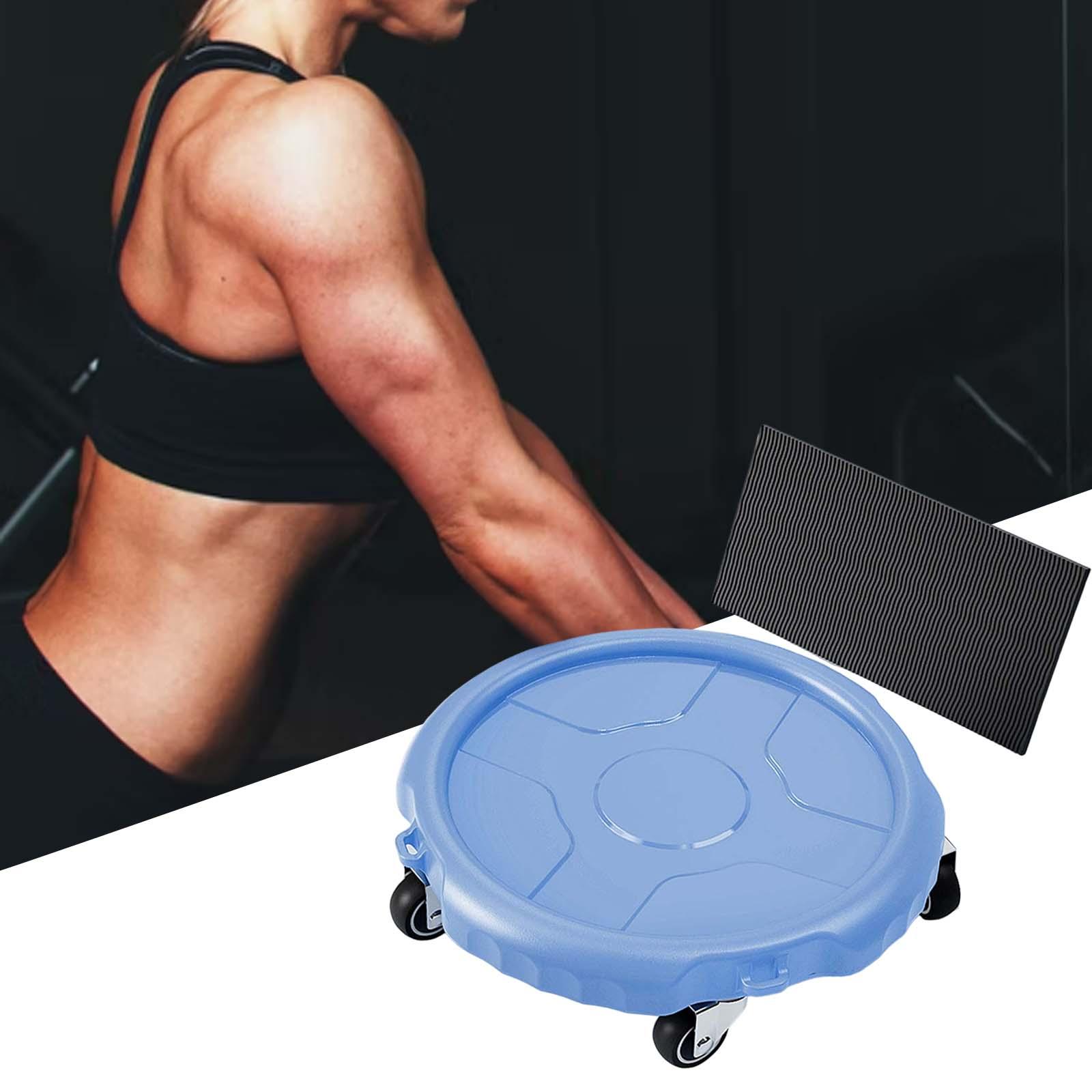 Abdominal Tray Wheel Roller Trainer Mute Wheels Fitness Equipment Blue