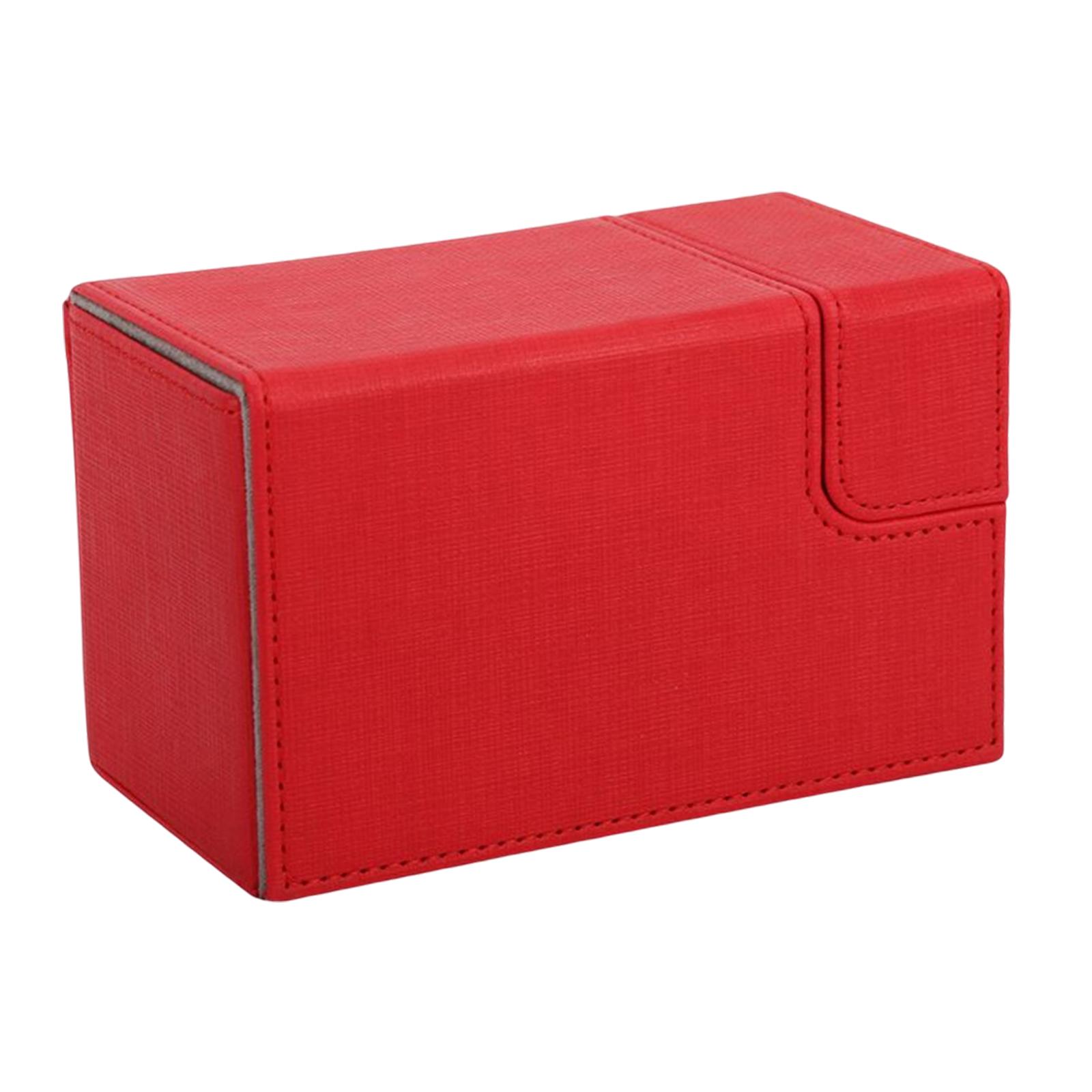 Deck Case Durable Gathering Cards Sturdy Double Drawer card Red 