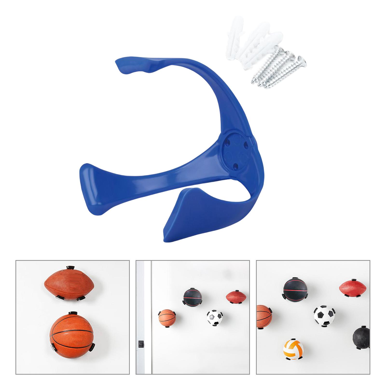 Ball Storage Rack Support Ball Holder Claw for Basketball Soccer Rugby Blue