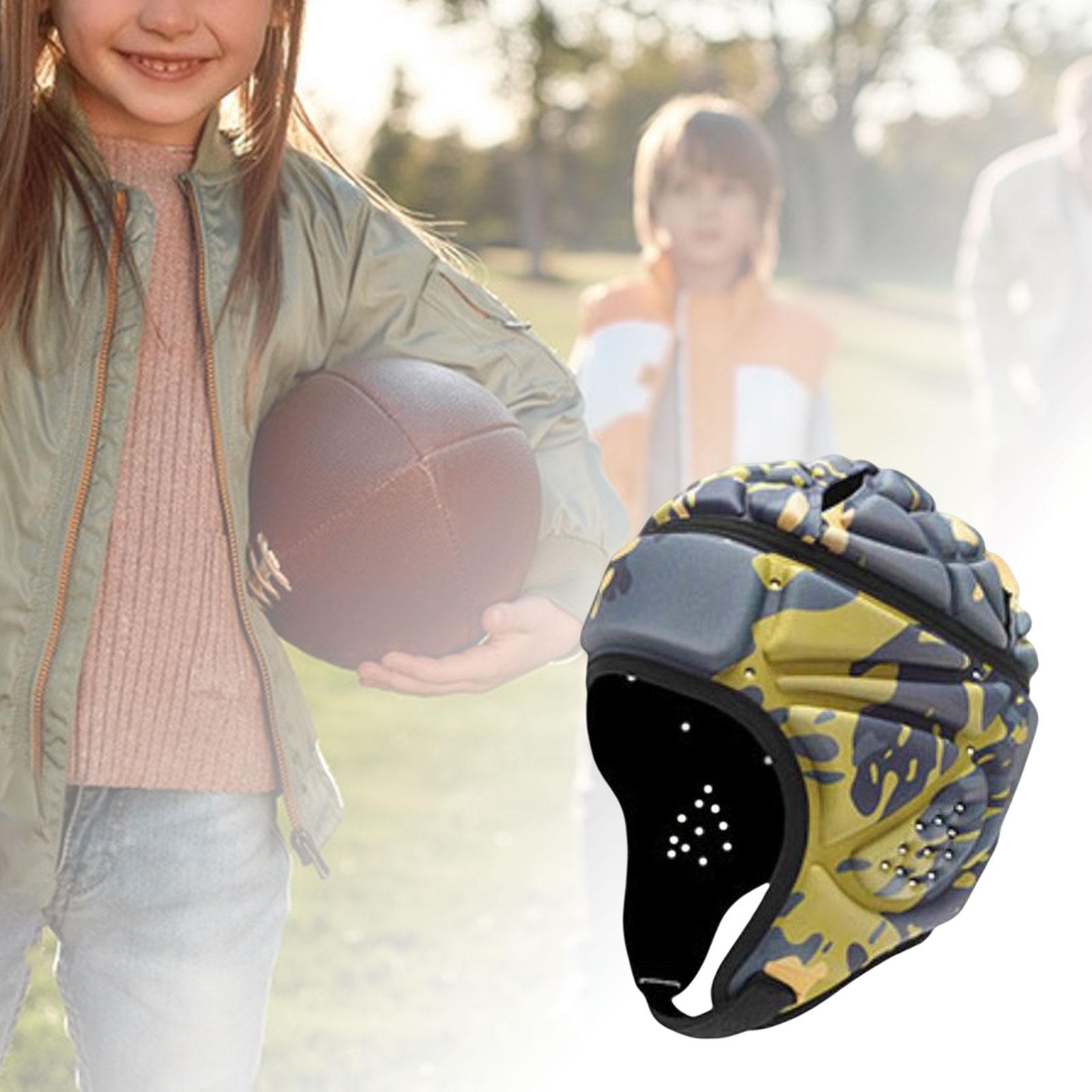 Rugby Headgear Children Youth Padded for Roller Skating Baseball Yellow