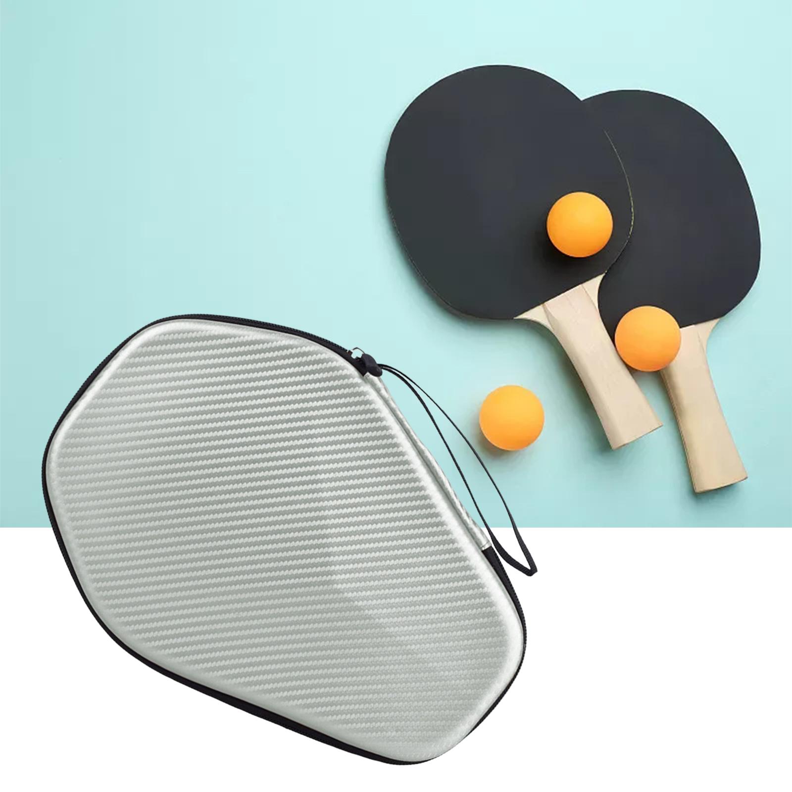 Wear Resistant Table Tennis Paddle Case Table Tennis Racket Bag Waterproof Argent