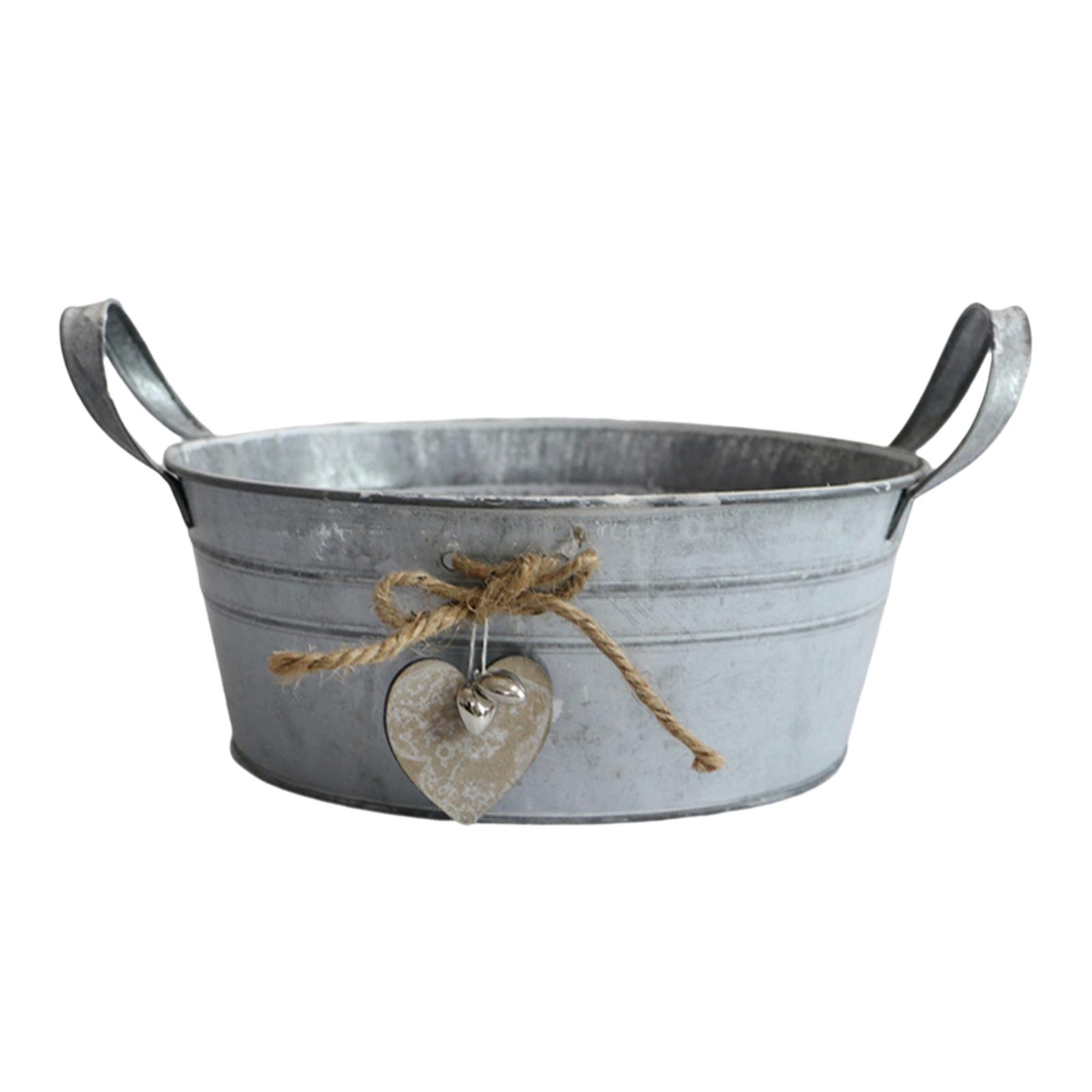 Iron Flower Bucket Planter