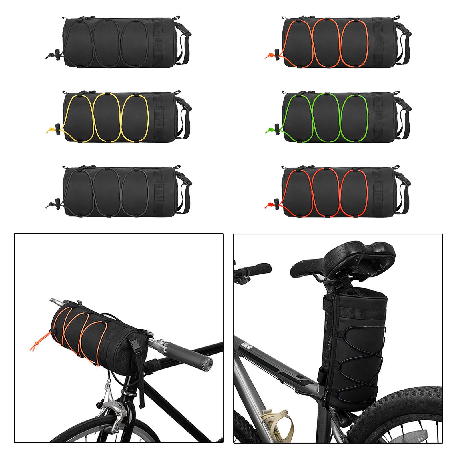 2.5L Bike Frame Bag Bicycle Handlebar Bag Large Capacity Waterproof Black