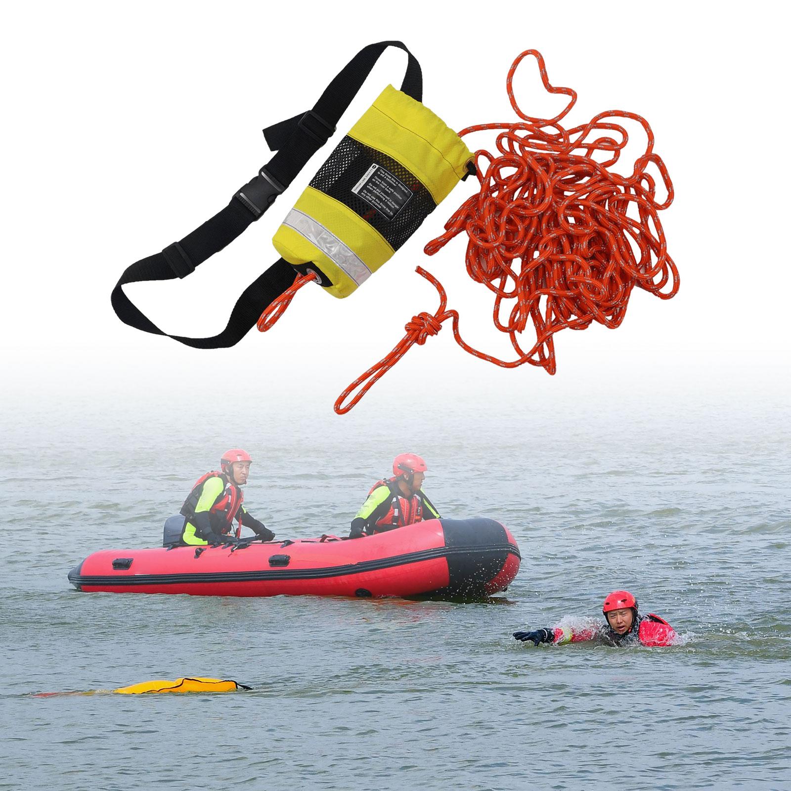 Throwable Rope Throw Bag High Visibility for Water Canoeing Swimming