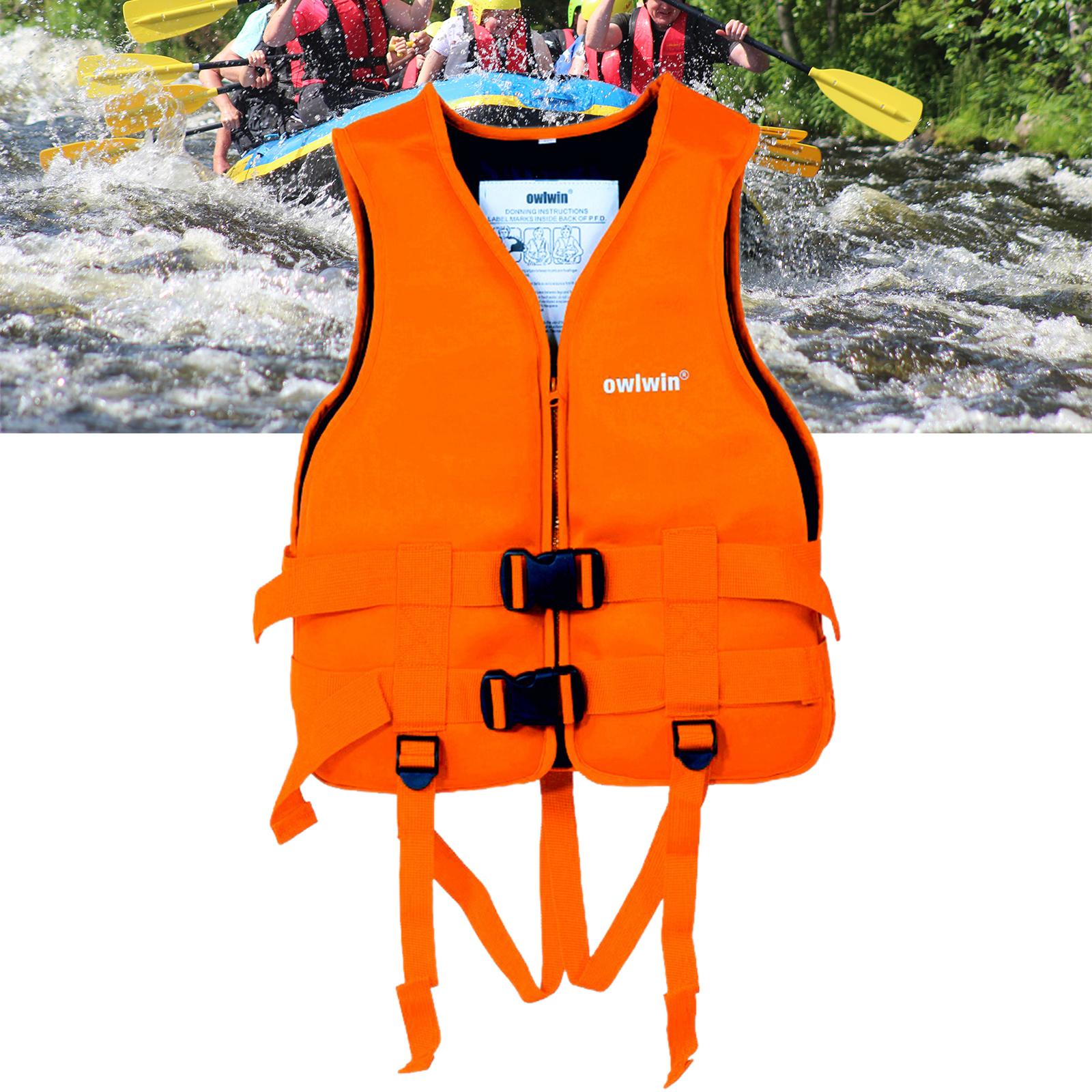 Neoprene Life Jackets Kayaking Paddle Board Buoyancy Aid Skin Friendly Orange L