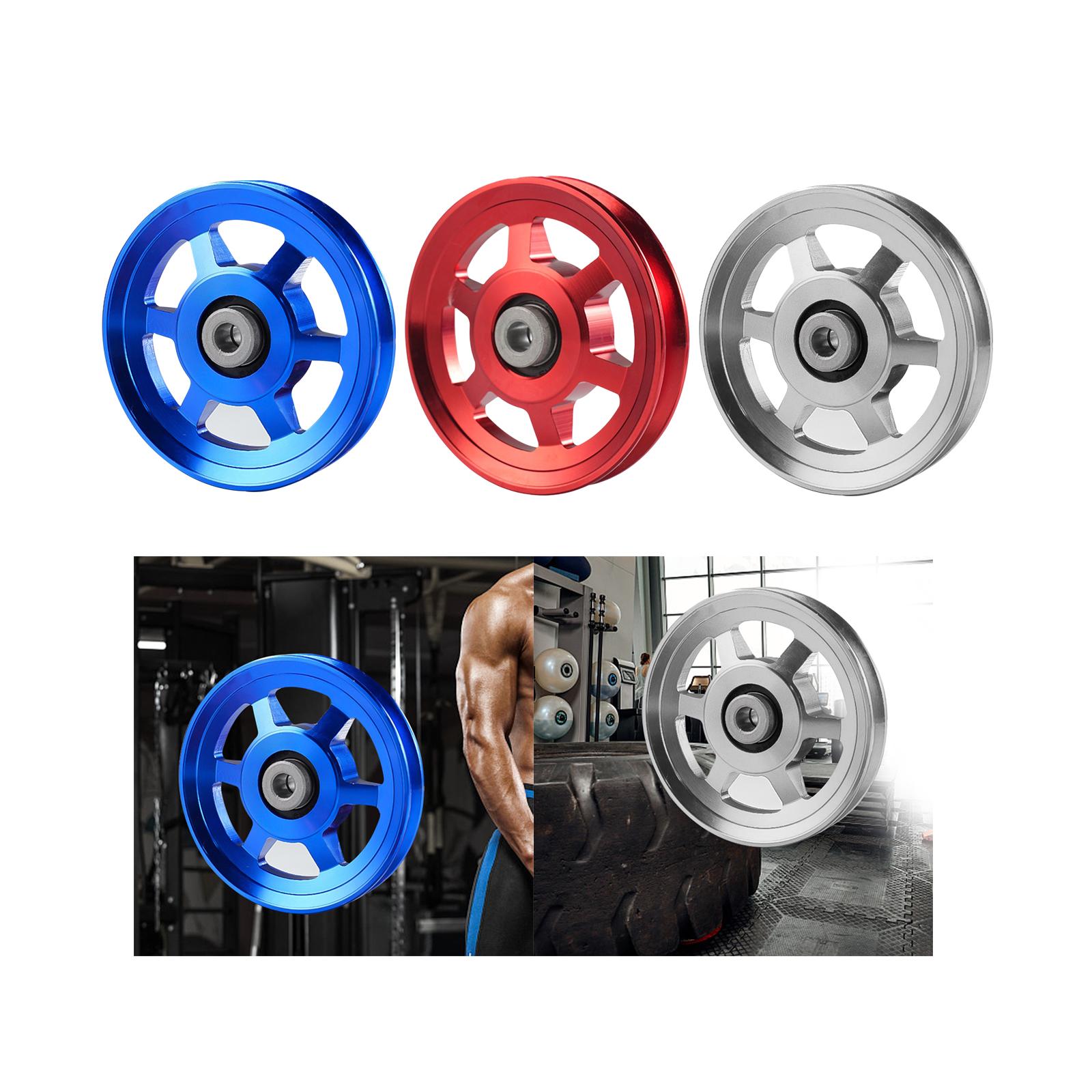 Aluminium Alloy Bearing Pulley Wheel Universal Gym Cable Wheel Replacement Blue