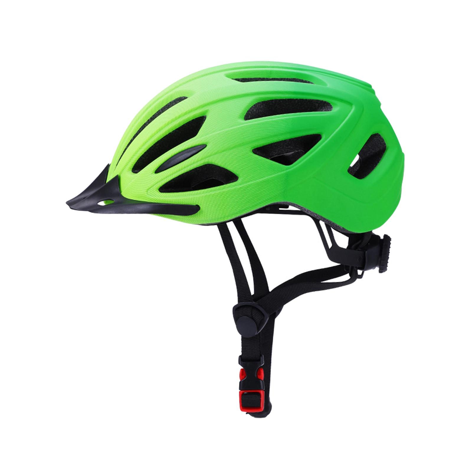 Bicycle Helmet Head Protective Lightweight with LED Safety Light Bike Helmet Green