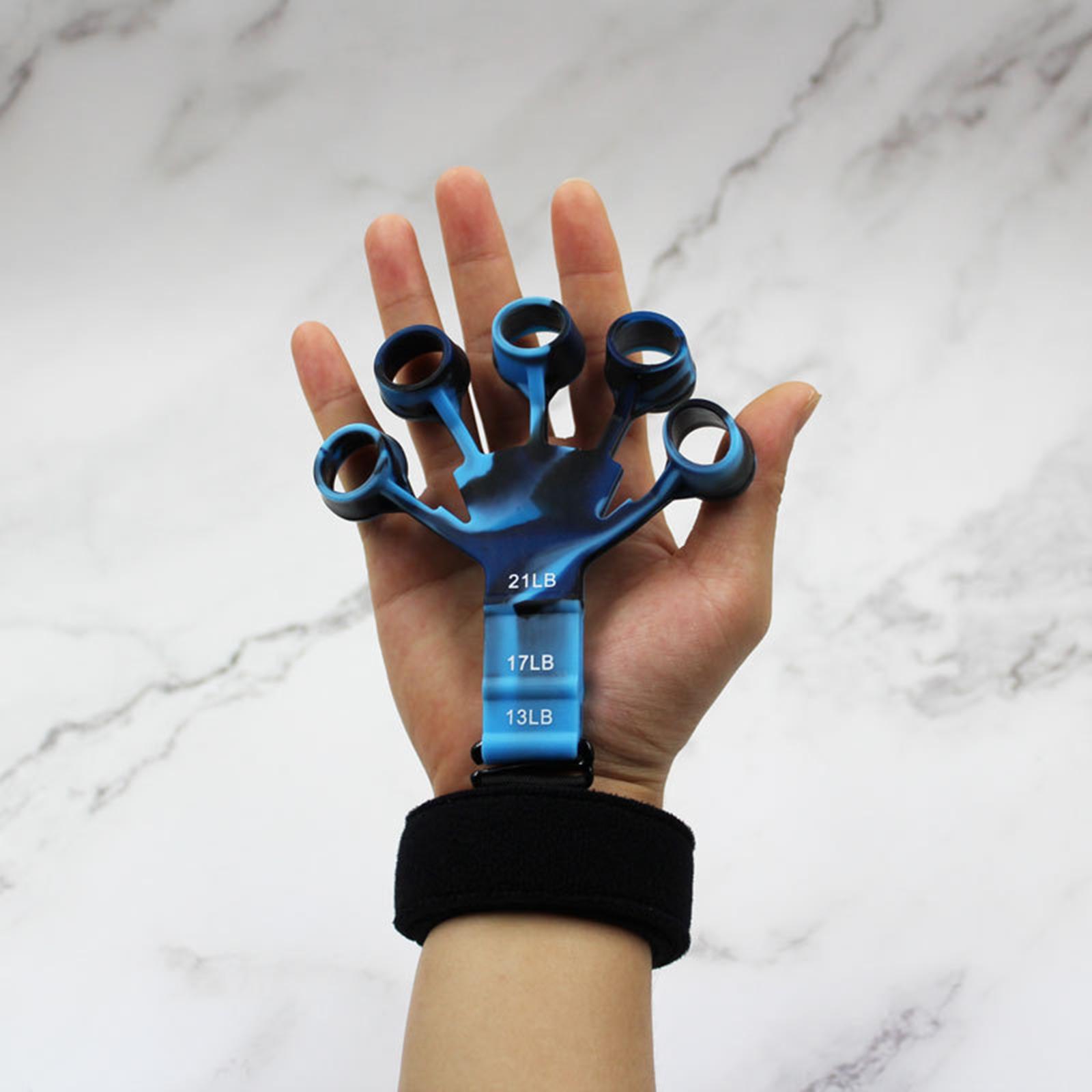 Hand Grip Strengthener Gym Finger Resistance Band Finger Exerciser Stretcher Blue