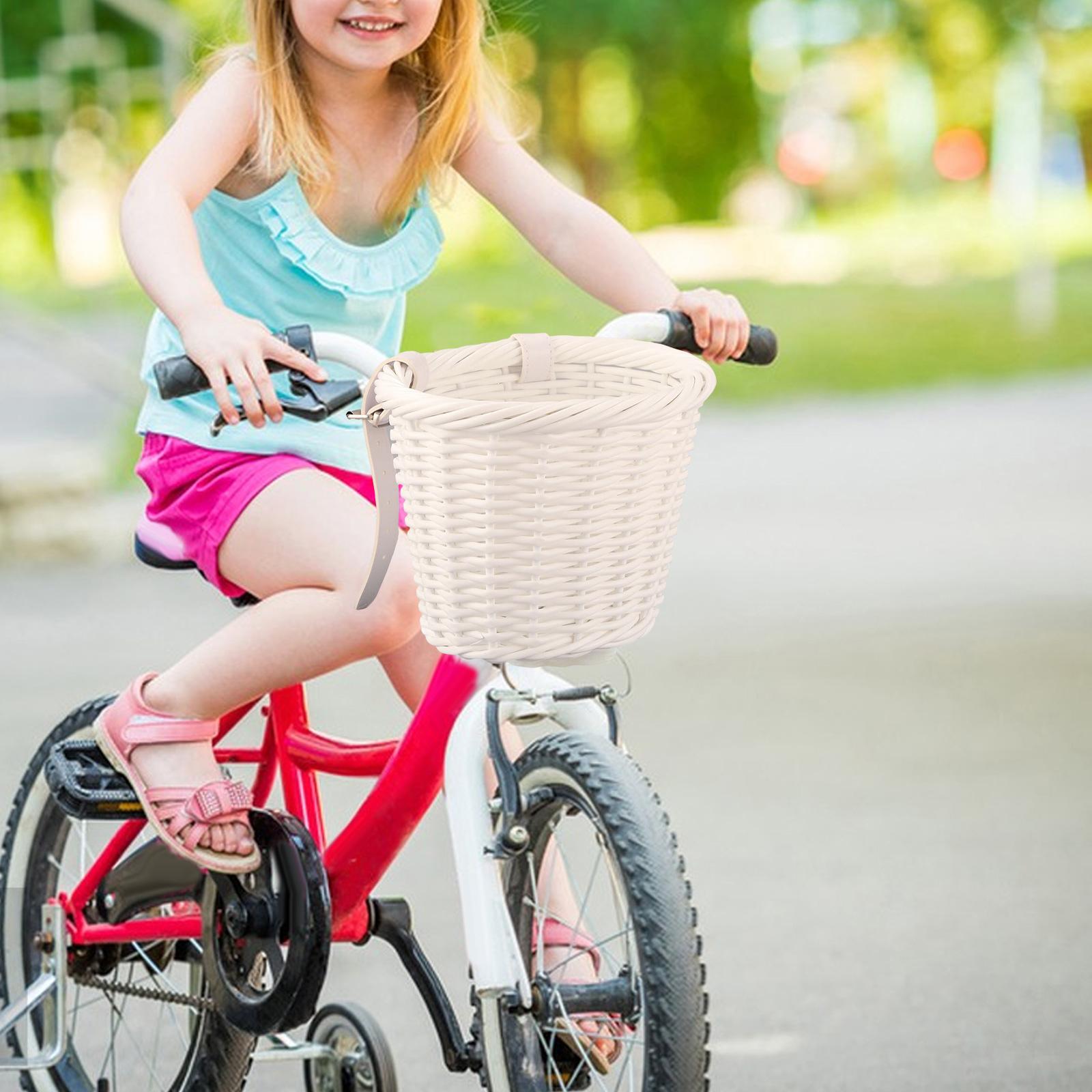 Bicycle Handlebar Basket Pets Carrier Picnic Mountain Bike Bike Basket Front White