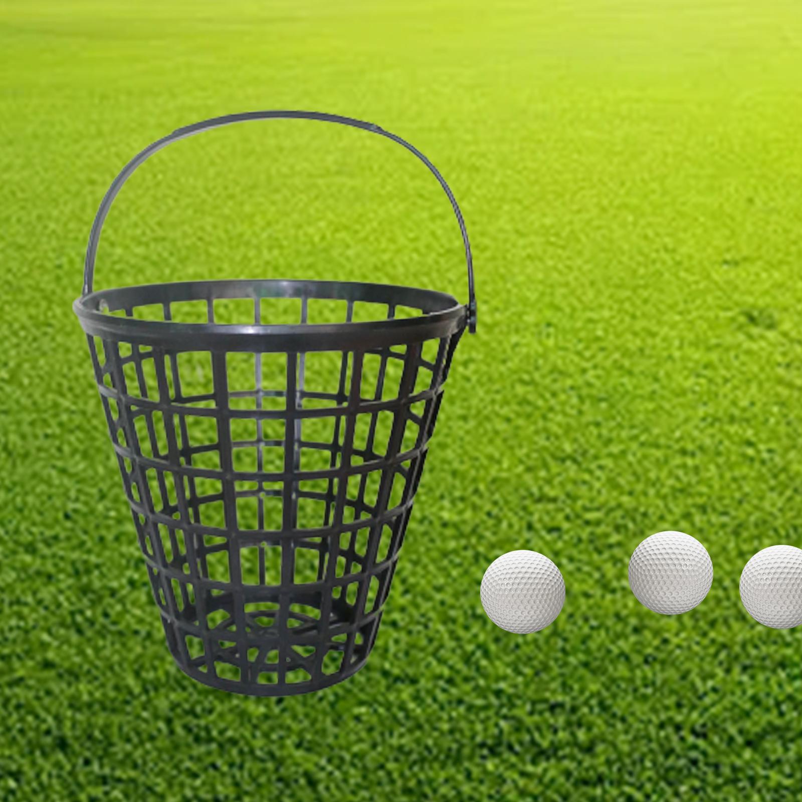 Golf Range Bucket Carrier Golf Ball Holder Portable Display Golf Ball Basket 25.5x25.5x14.3cm