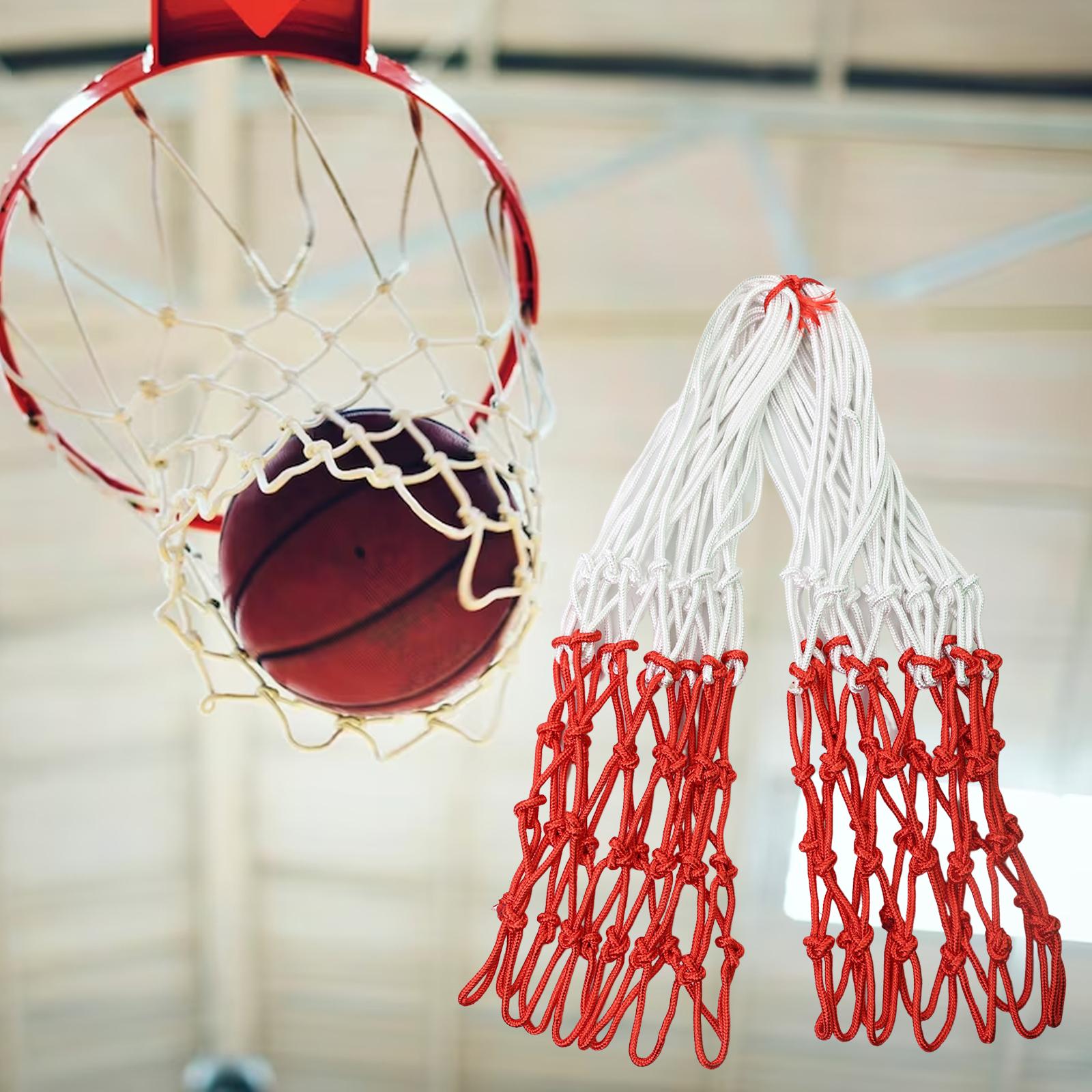 Basketball Net Replacement Outdoor Professional for Basketball Hoops White of Red