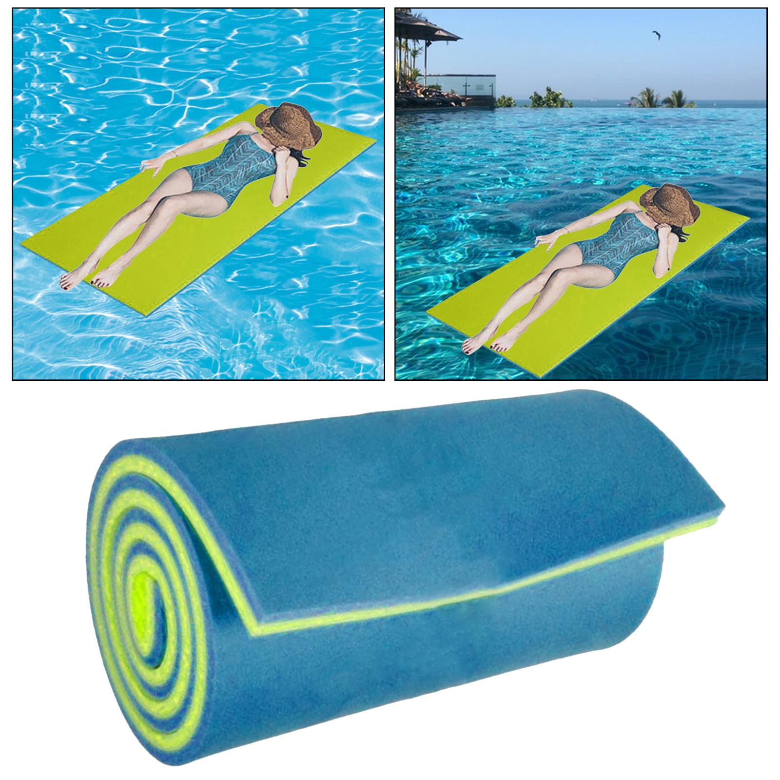Water Float Mat Adults 2 Layers Pool Float Raft for Party Swimming Pool without Strap