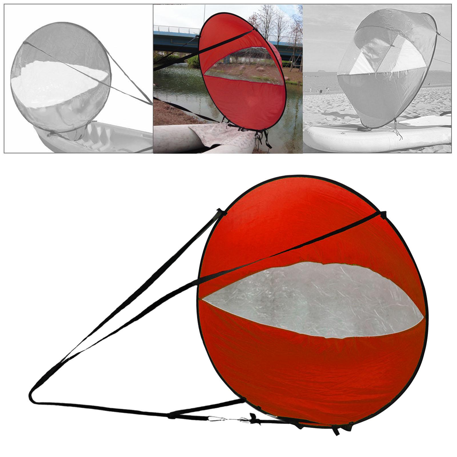 Downwind Wind Sail Kit 42" Popup Kayak Wind Sail for Inflatable Boats Canoes red