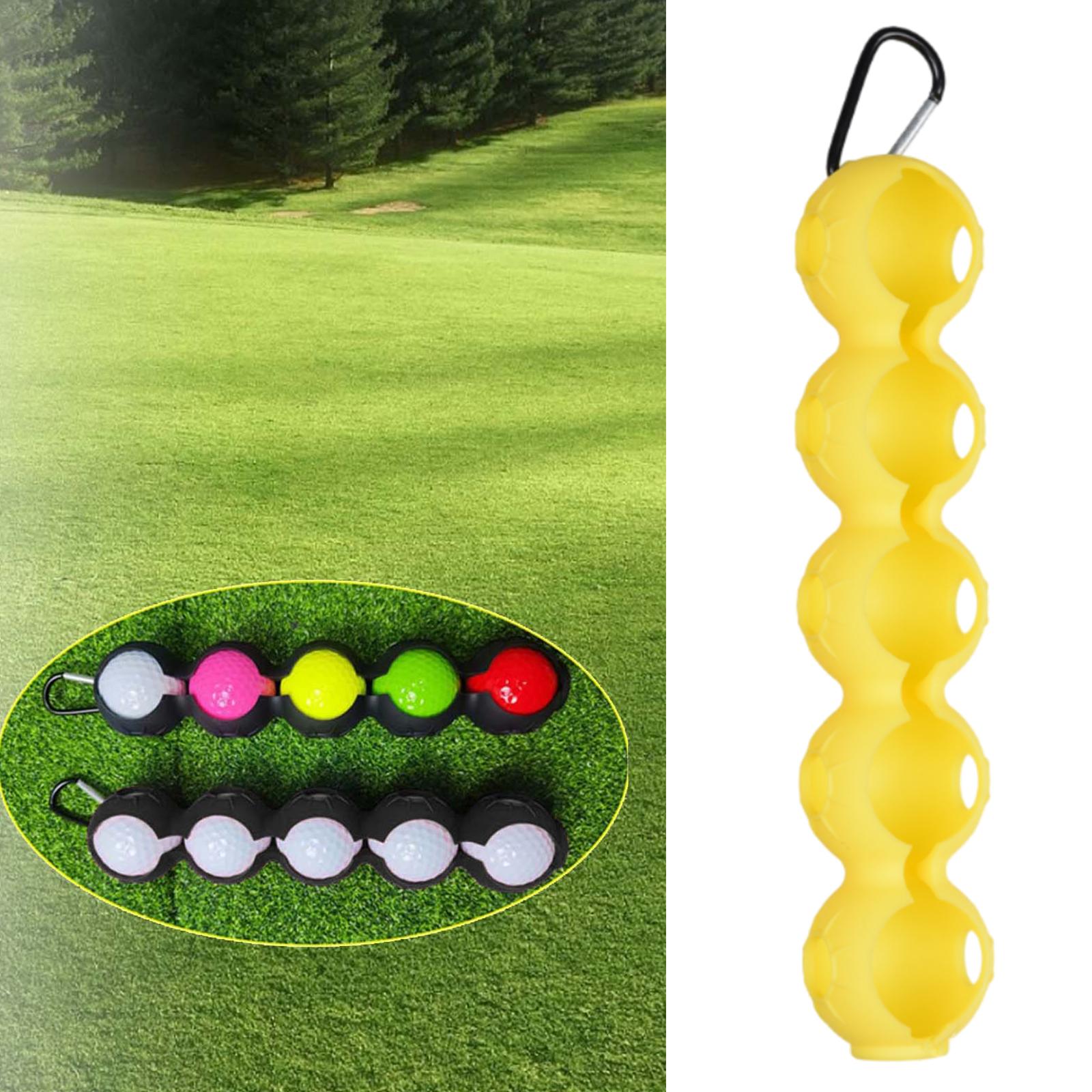 Golf Ball Pouch Case Waist Belt Bag for Outdoor Sports Golf Club Accessories Yellow