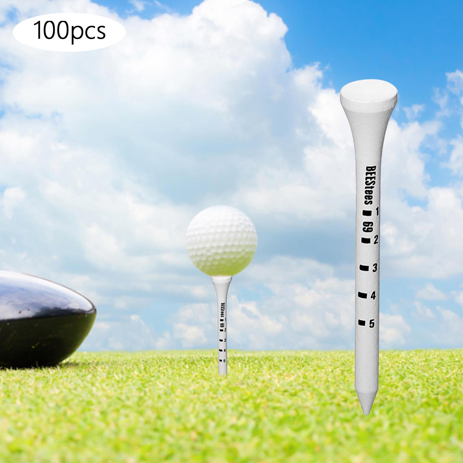 100 Pieces Golf Tee Improve Golf Distance Precision Durable Golf Ball Holder 69mm
