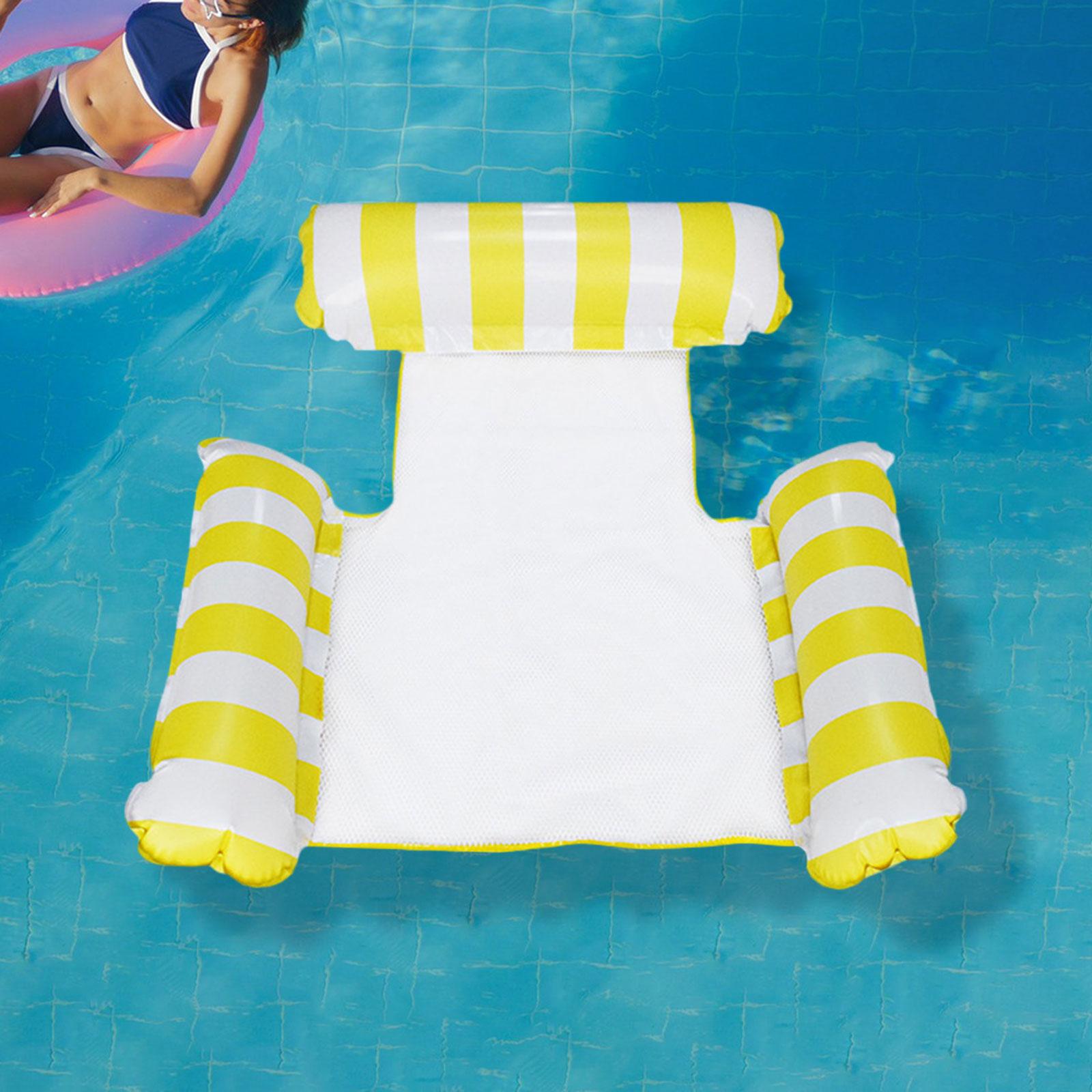 Inflatable Pool Float Bed Inflatable Floating Chair for Swimming Pool Travel Yellow