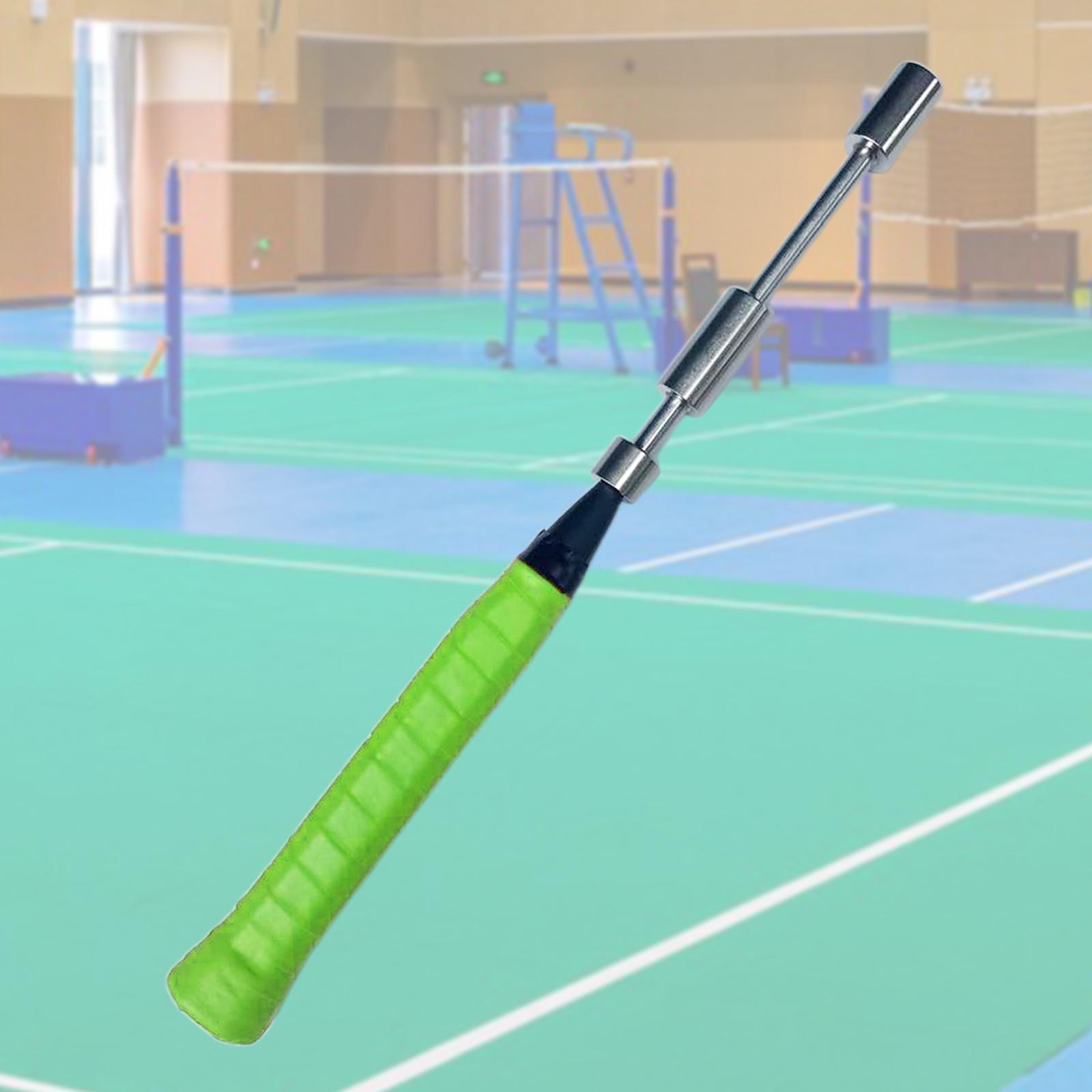 Badminton Racket Swing Trainer Pole Badminton Trainer for Power green