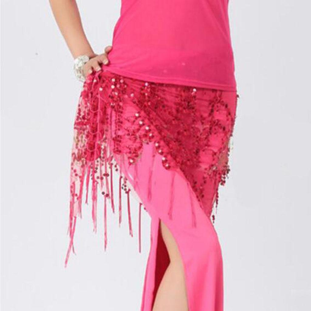 FRINGE BELLY DANCE HIP SCARF WRAP BELT DANCER SKIRT COSTUME TASSLES