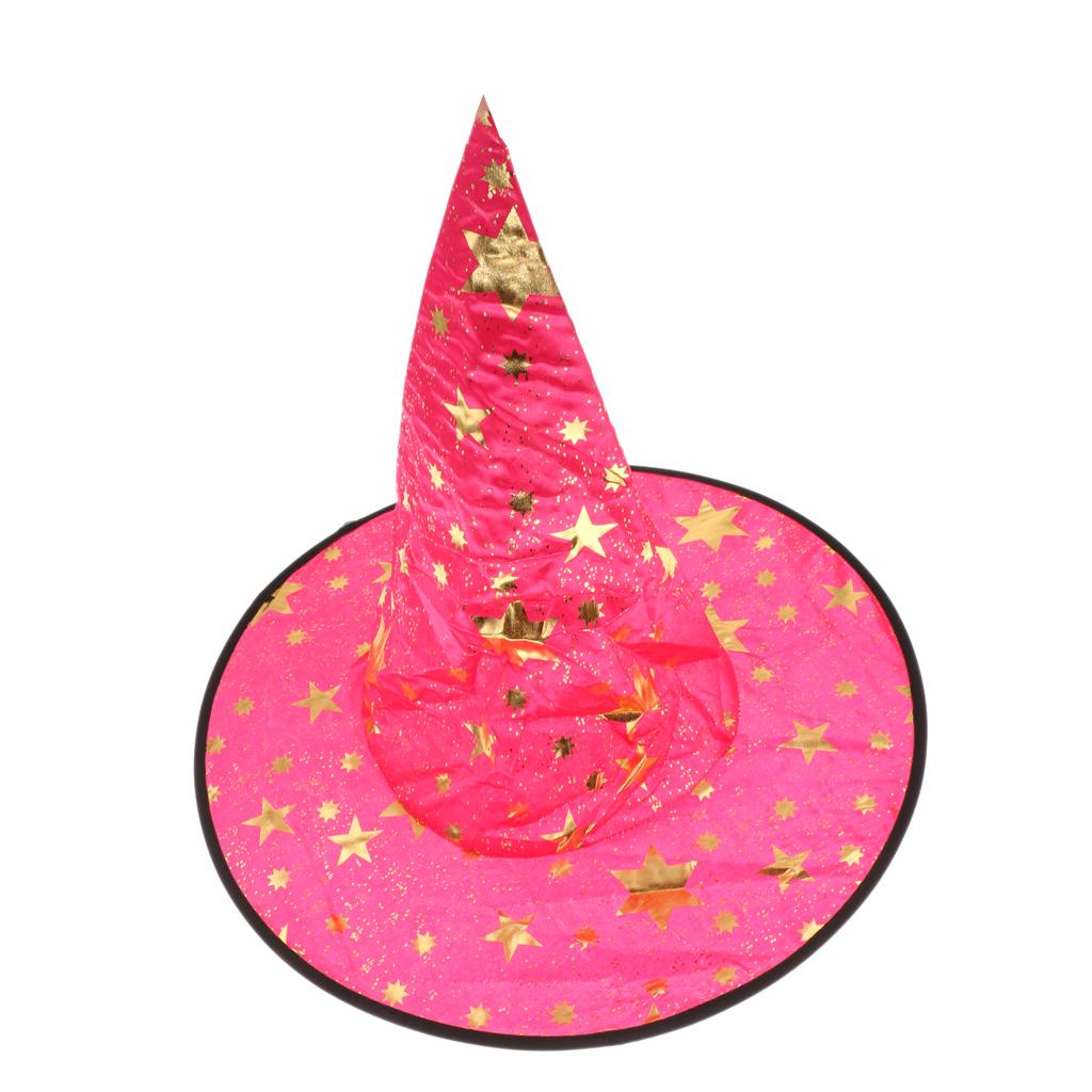 Halloween Cool Kids Cloak Gold Stamping Star Cape Witch Costume Rose Red