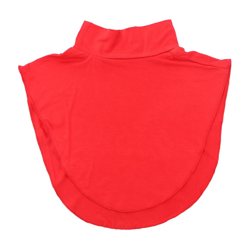 Faux Turtleneck Neck Cover Red