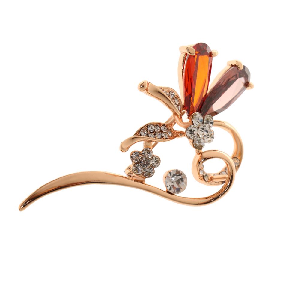 High Quality Zircon Crystal Pin Brooch Wedding Party Diamante Broach Jewelry