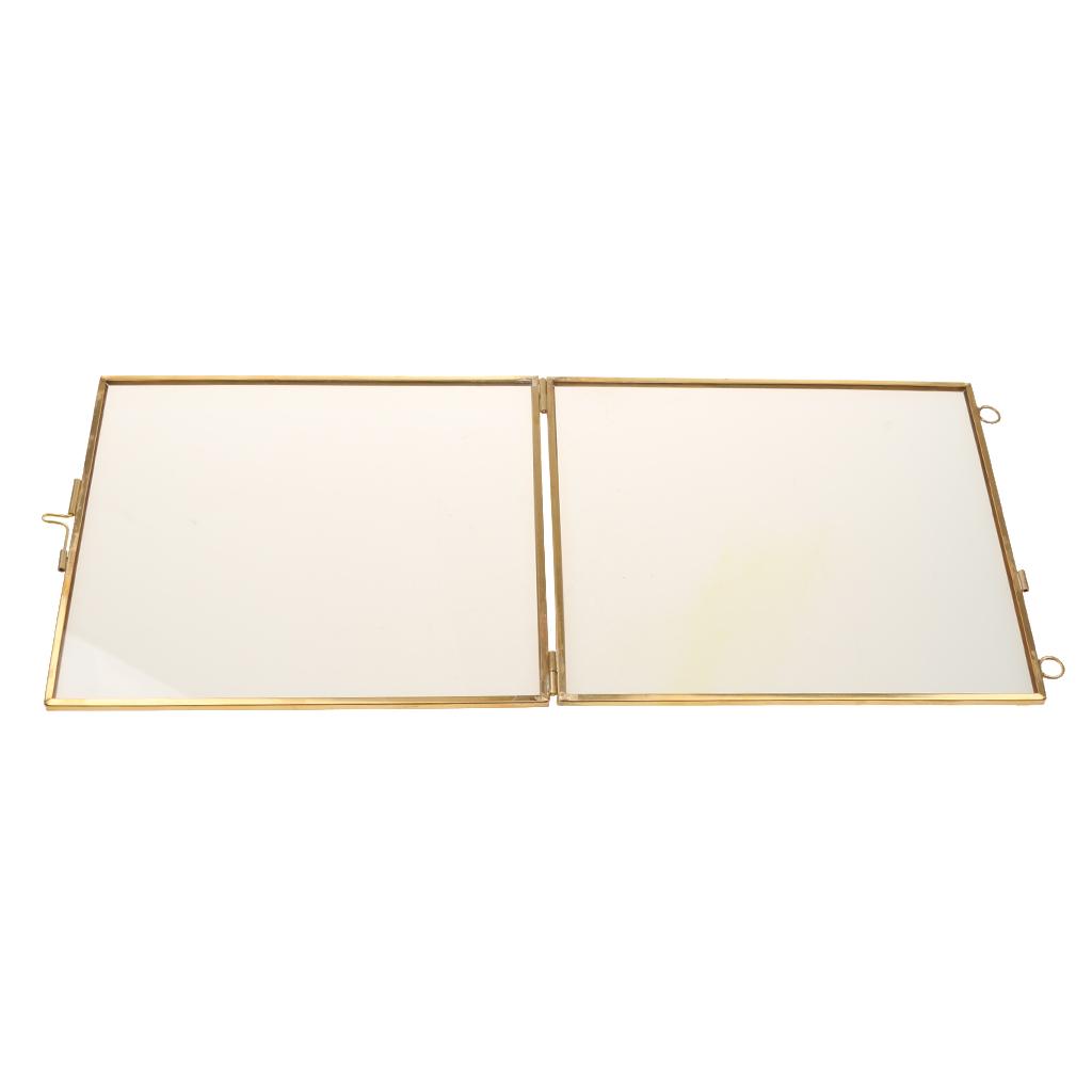 Glass Picture Frame Photo Holder Hanging Freestanding Portrait 5.5x6.3in