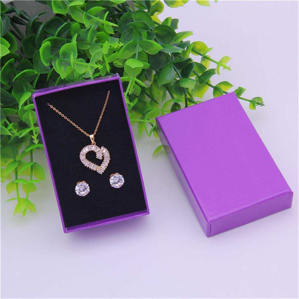 24pcs Cardboard Small Jewelry Necklace Earring Boxes Gift Boxes 5x8x2