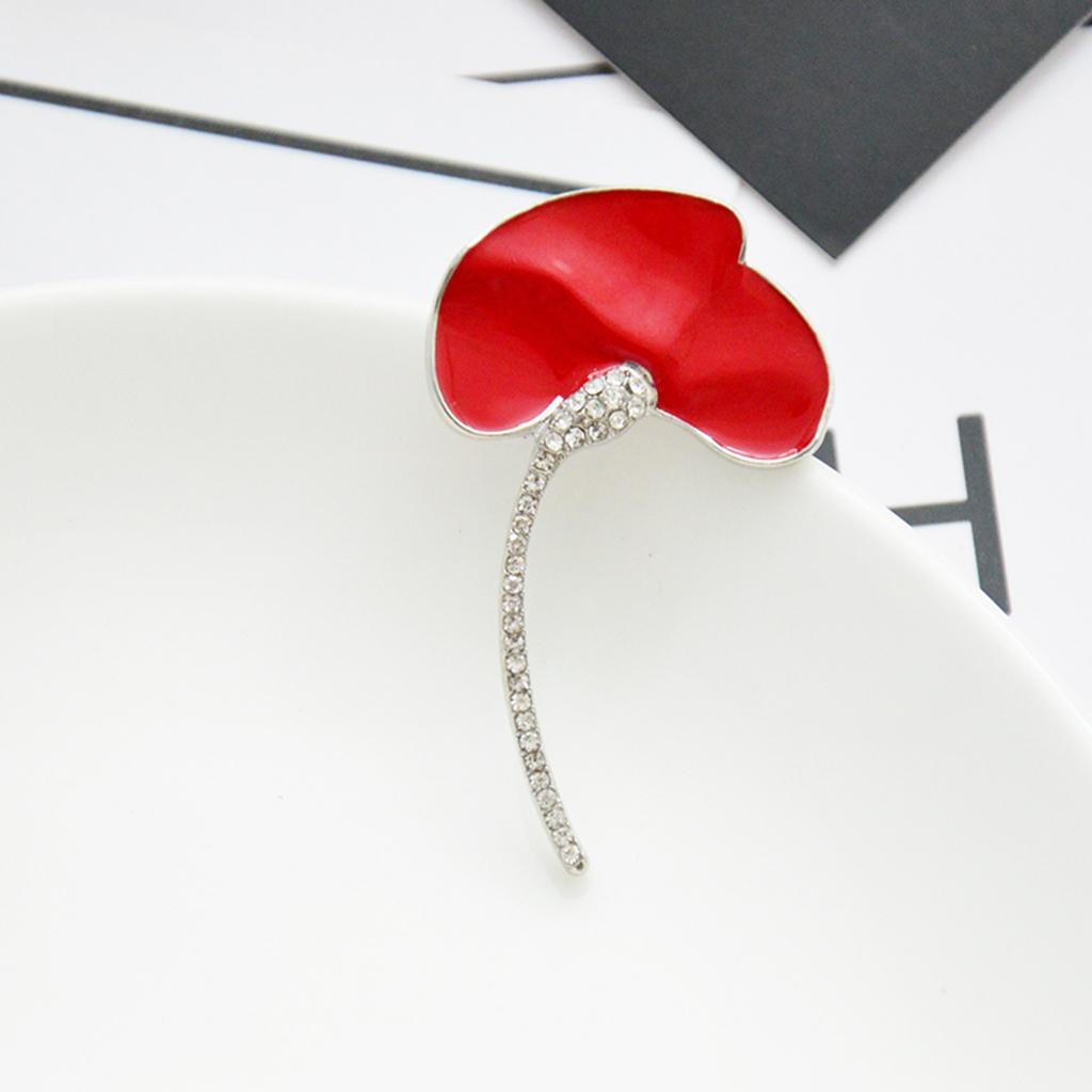 Fashion Poppy Brooches Costume Lapel Pin Broches Pin Women Jewelry Accessory