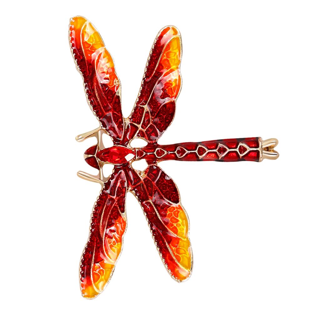 Rhinestone esmalte libélula broche encanto animal broche PIN mujer joyería